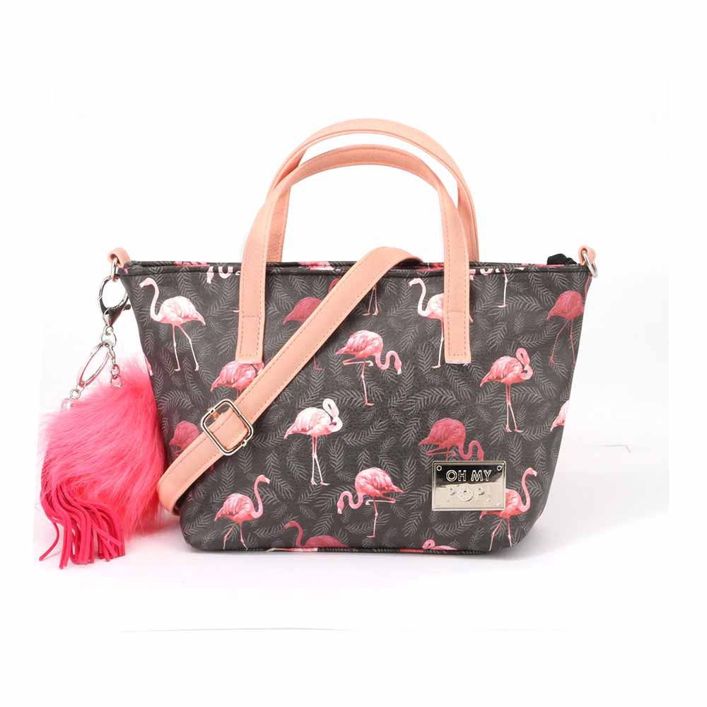 Bolso tote (pequeño) Oh My Pop! Flaminpop en color negro.