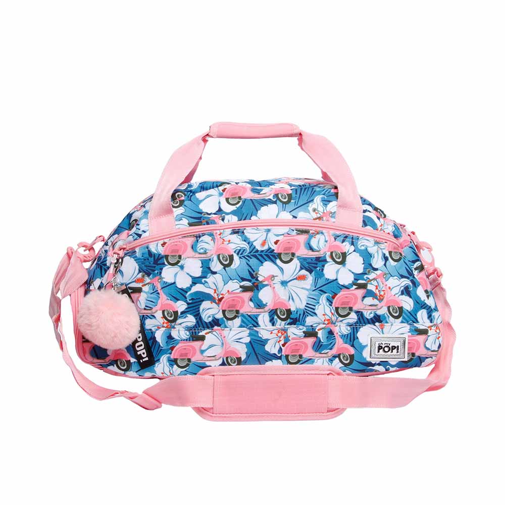 Bolsa de deporte uptown Oh My Pop! Pink Scooter en color azul.