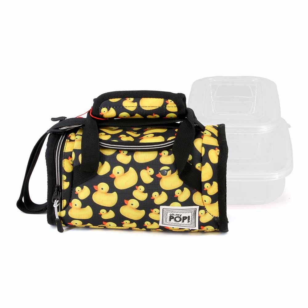 Bolsa portalimentos mailbox Oh My Pop! Cuac en color amarillo.
