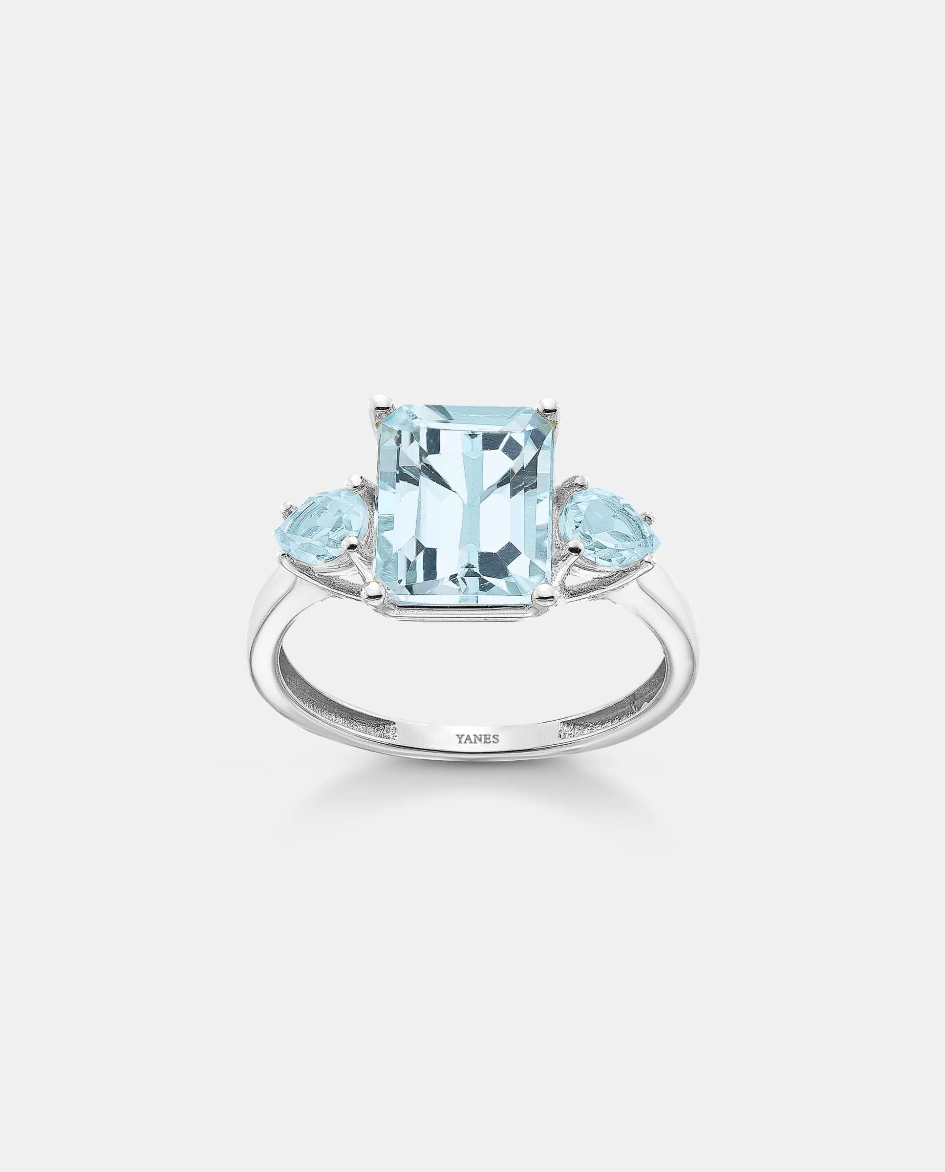 Anillo candy trio topacio azul - Yanes - Azul claro Azul claro-4