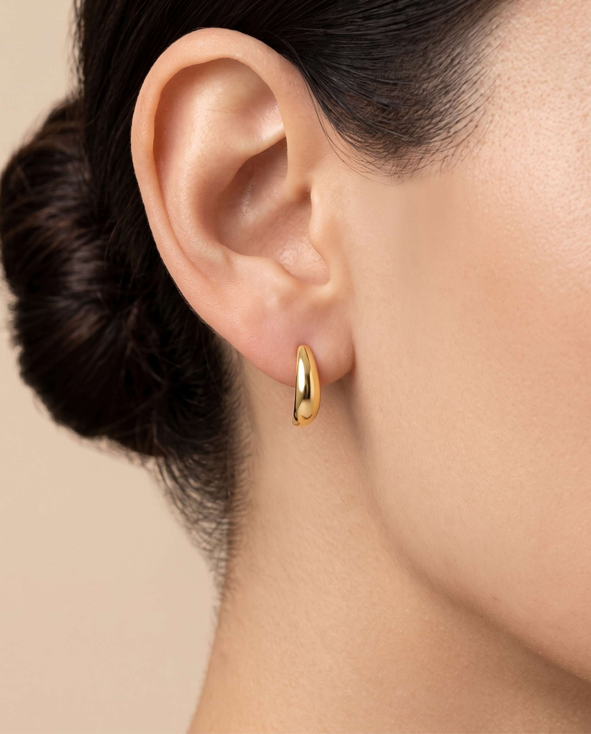 Pendientes lagrima - Yanes - Dorado Dorado-2