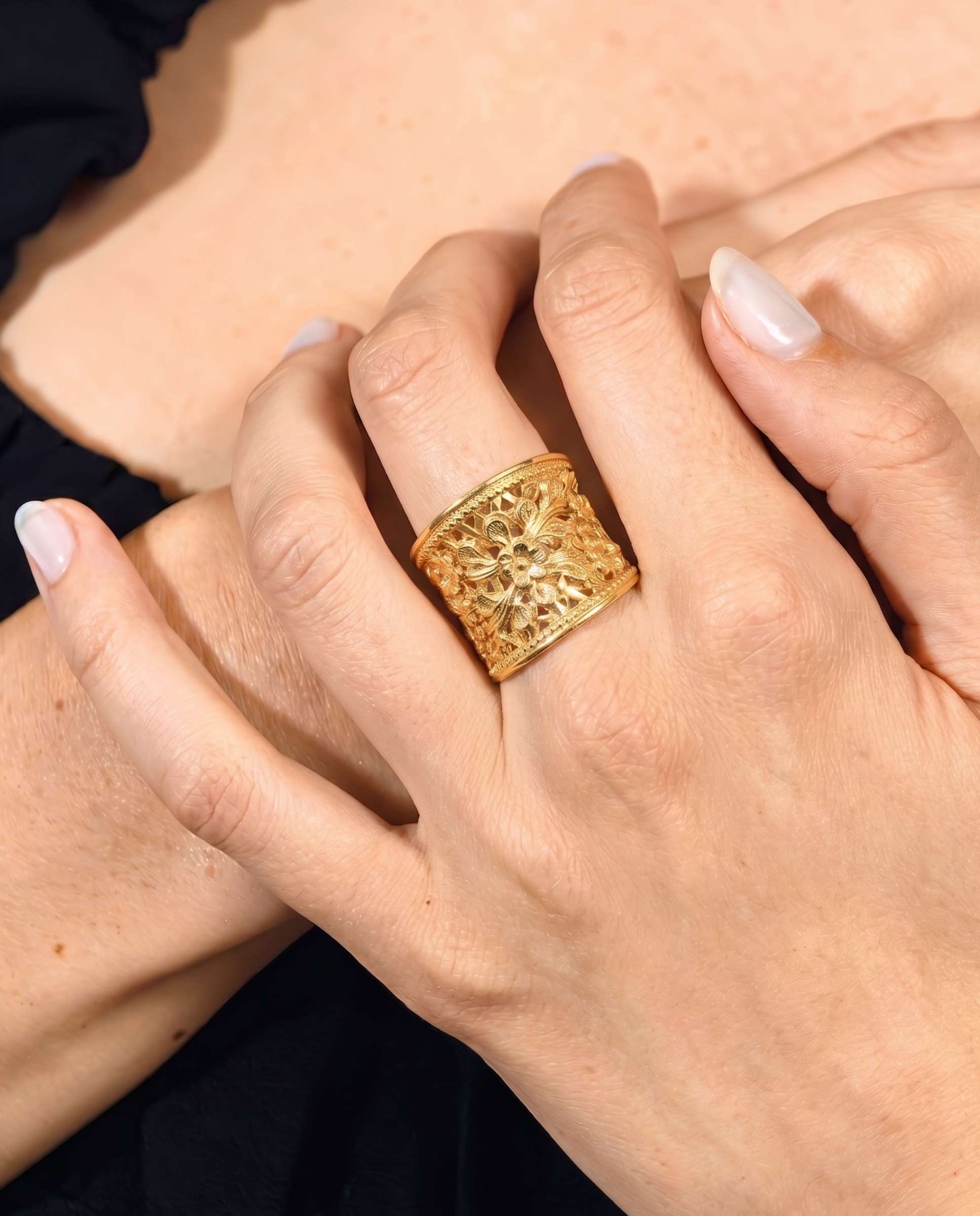 Anillo traviata - Yanes - Dorado Dorado-2