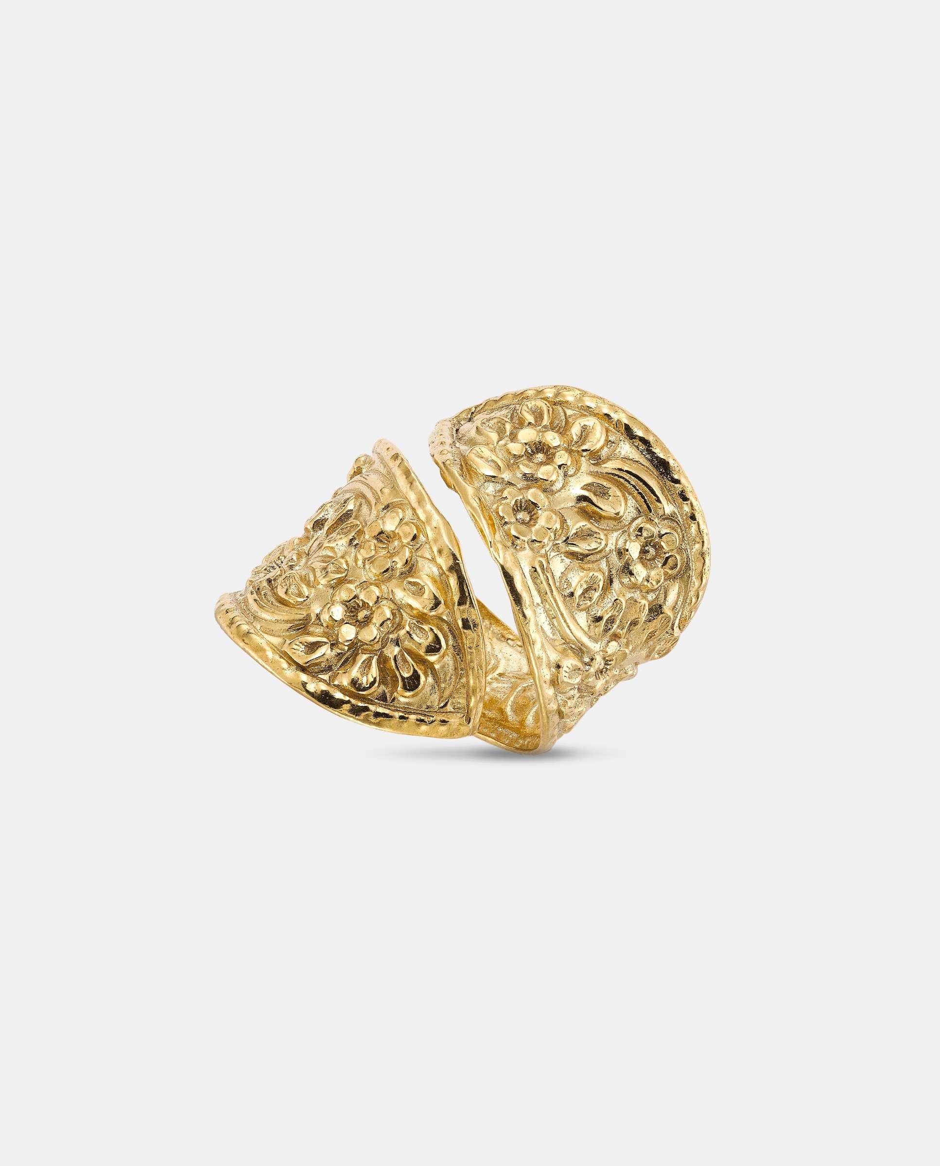 Anillo traviata diagonal - Yanes - Dorado Dorado-4