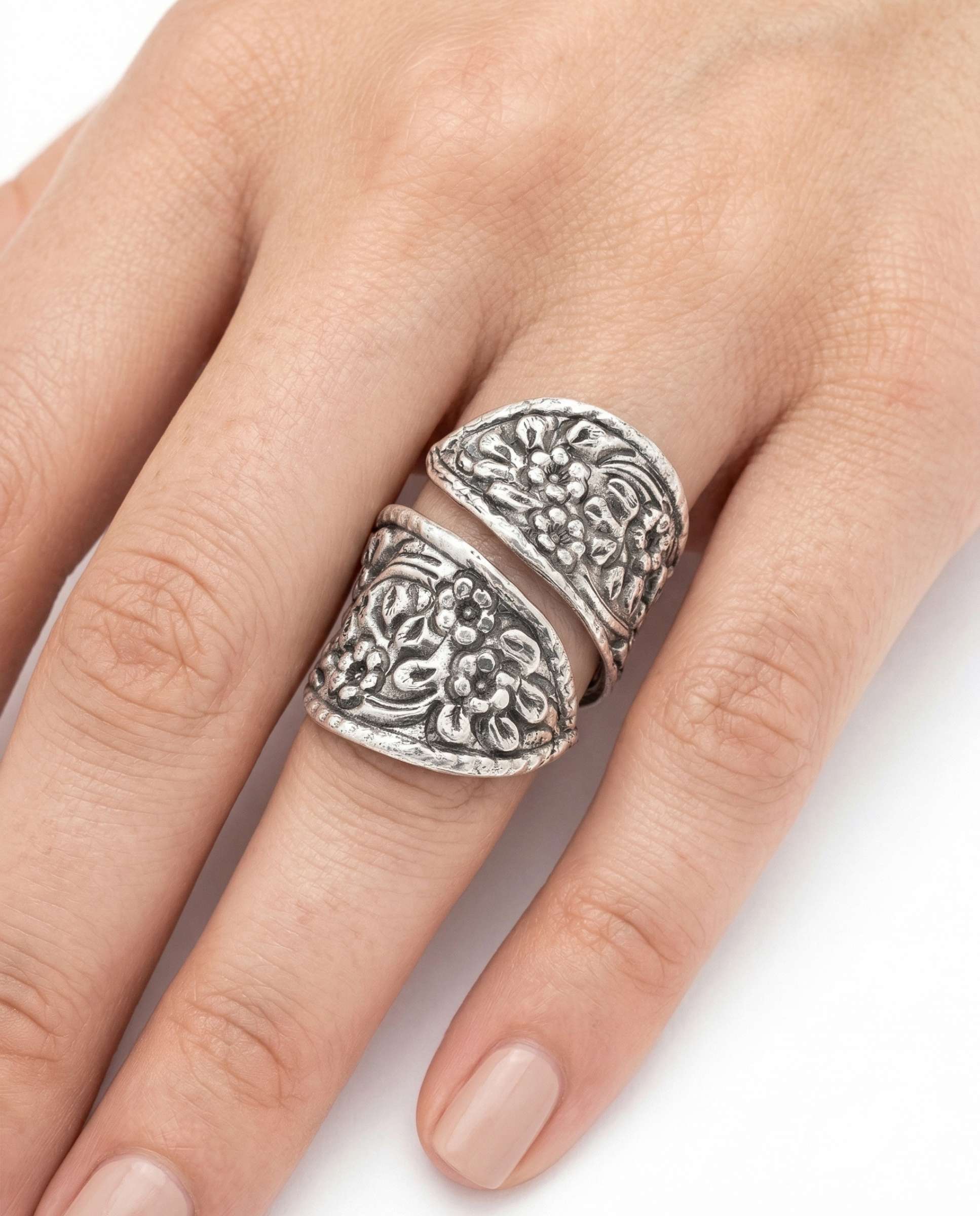 Anillo traviata diagonal - Yanes - Plateado Plateado-2