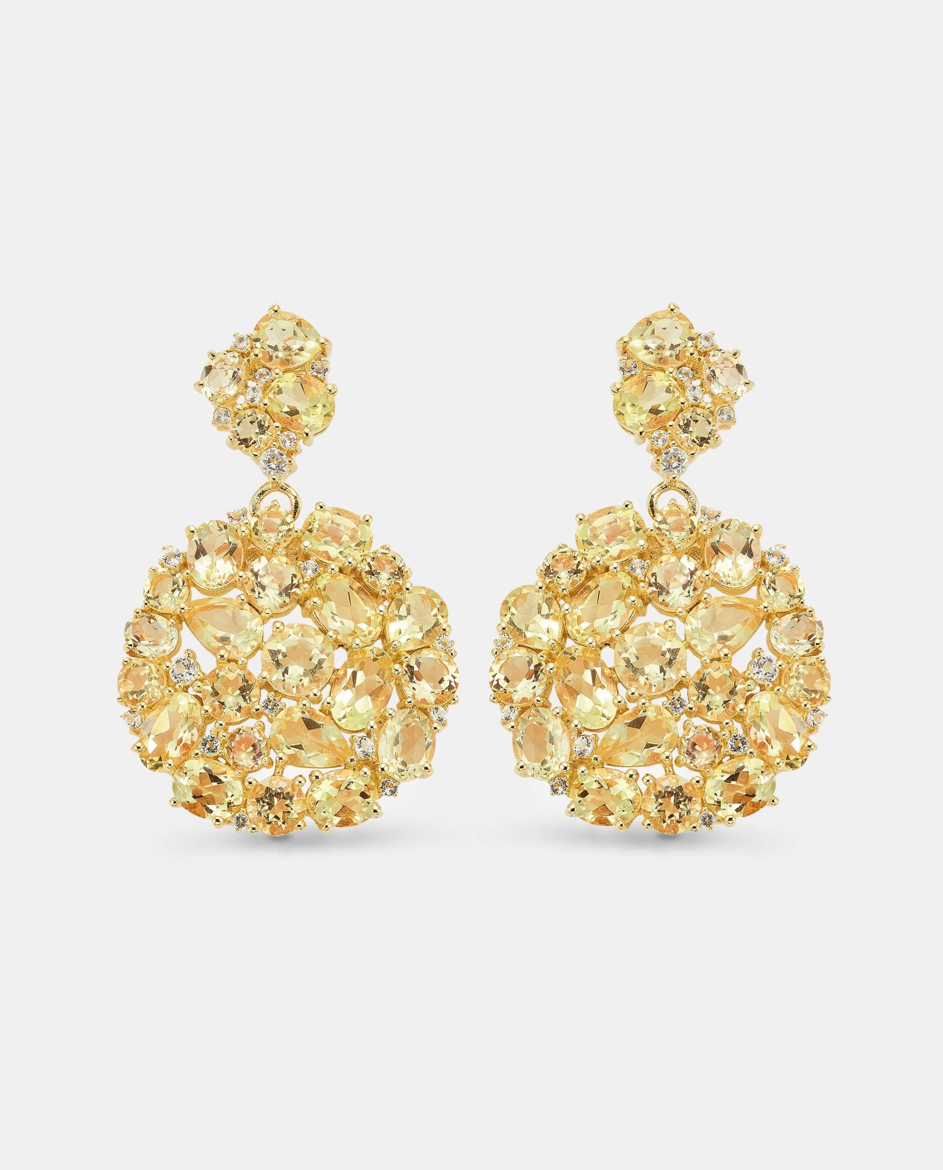 Pendientes tutti frutti cuarzo limón - Yanes - Amarillo limón Amarillo limón-1