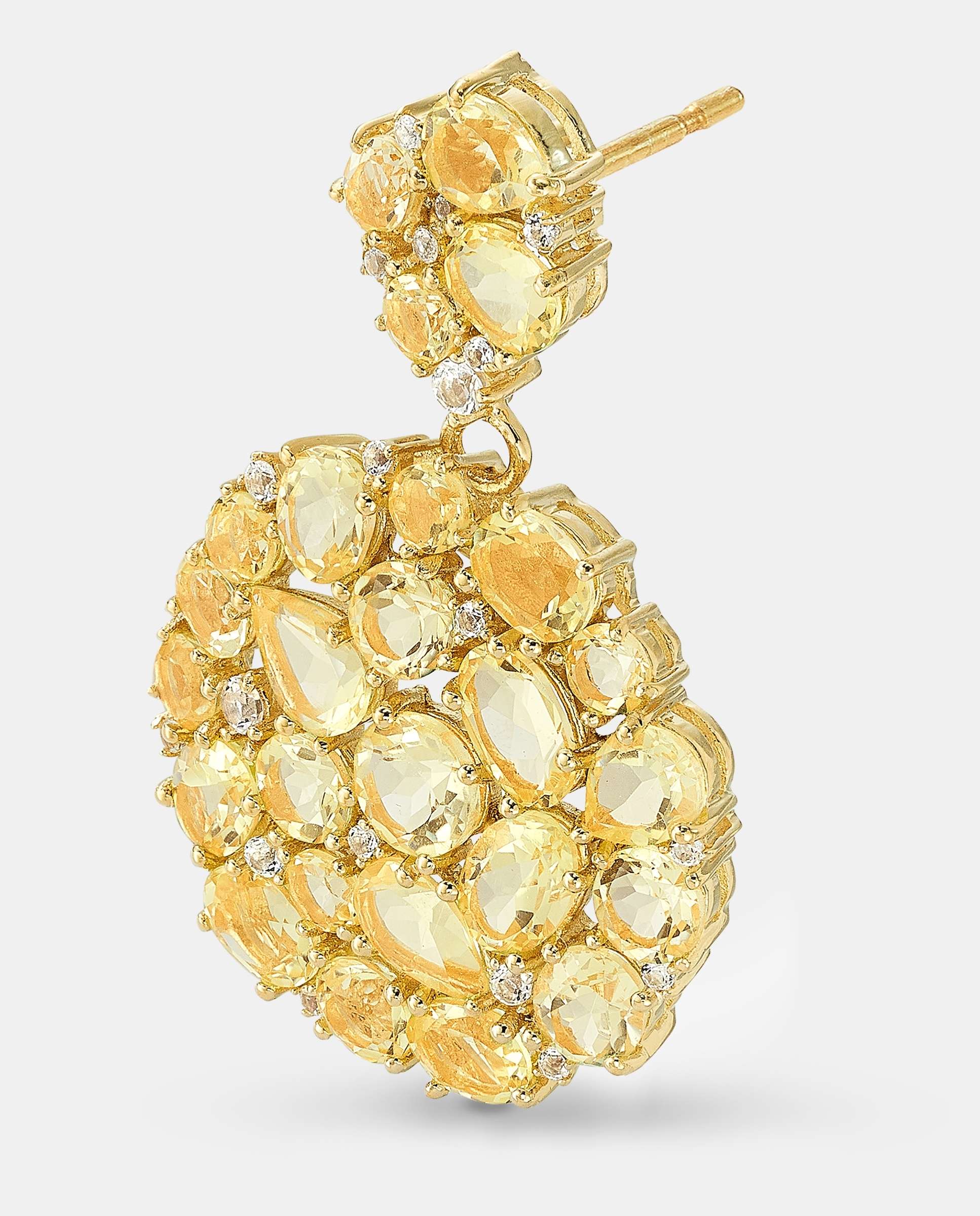 Pendientes tutti frutti cuarzo limón - Yanes - Amarillo limón Amarillo limón-3