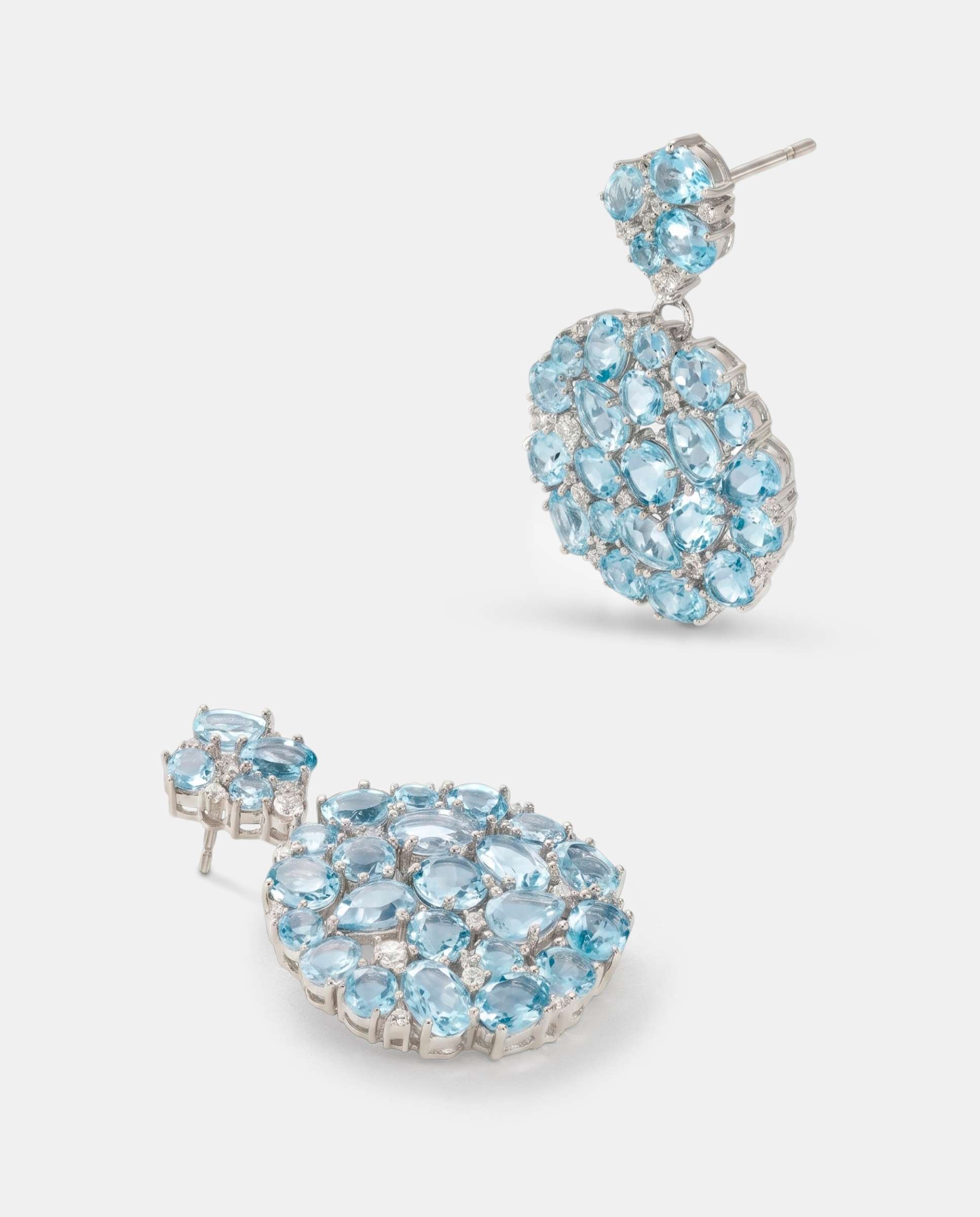 Pendientes tutti frutti topacios - Yanes - Azul claro Azul claro-4