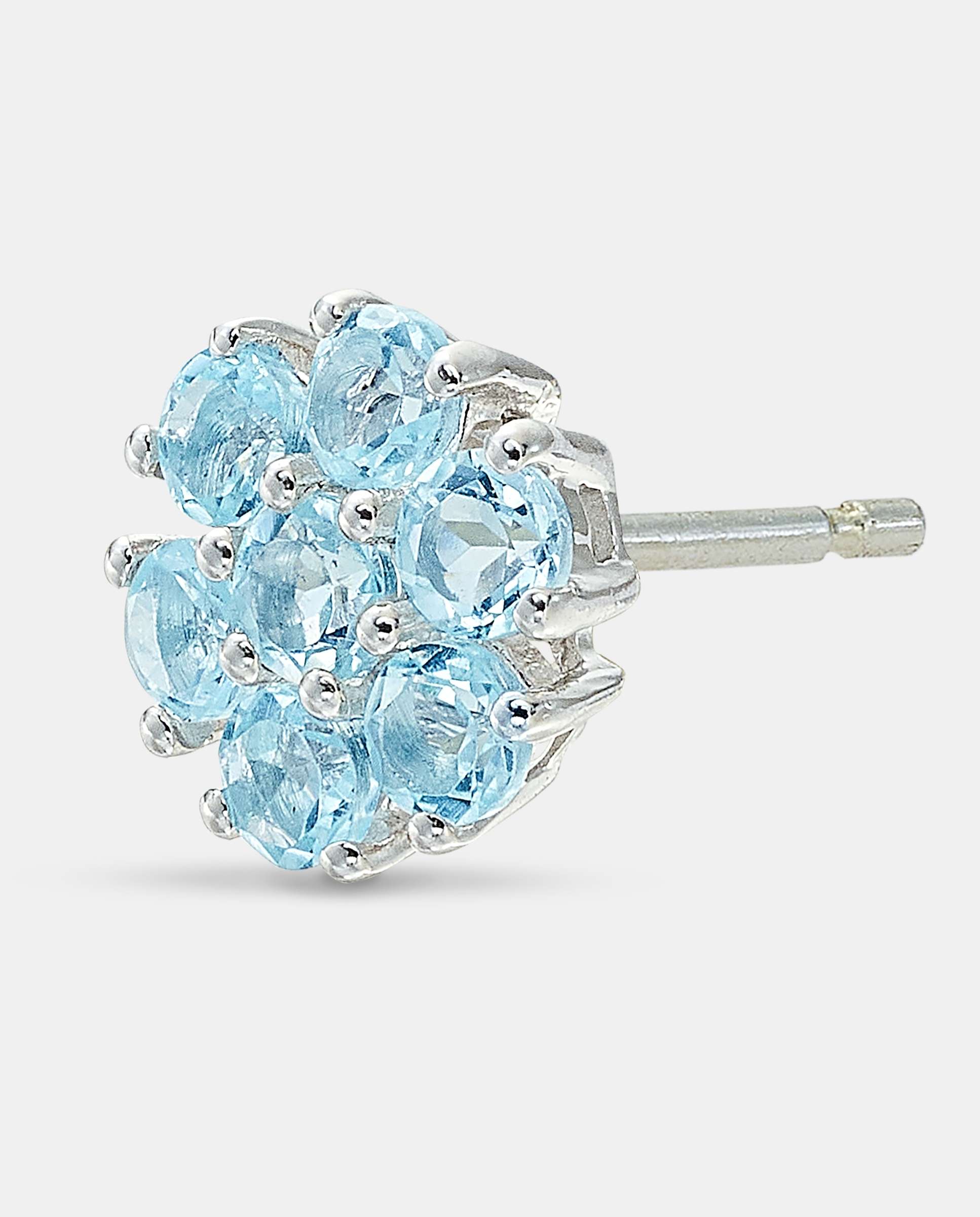 Pendientes roseton topacios - Yanes - Azul claro Azul claro-3