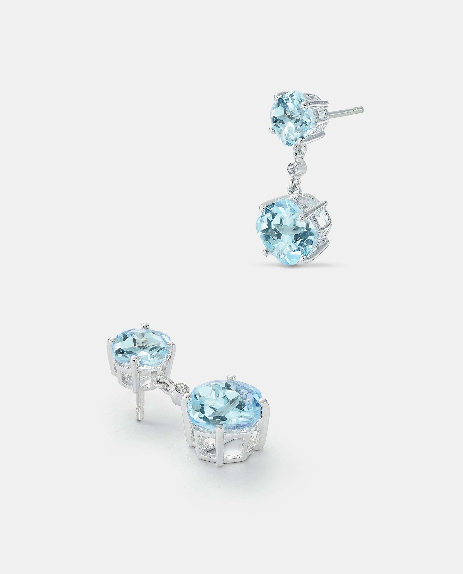 Pendientes duet topacios - Yanes - Azul claro Azul claro-4