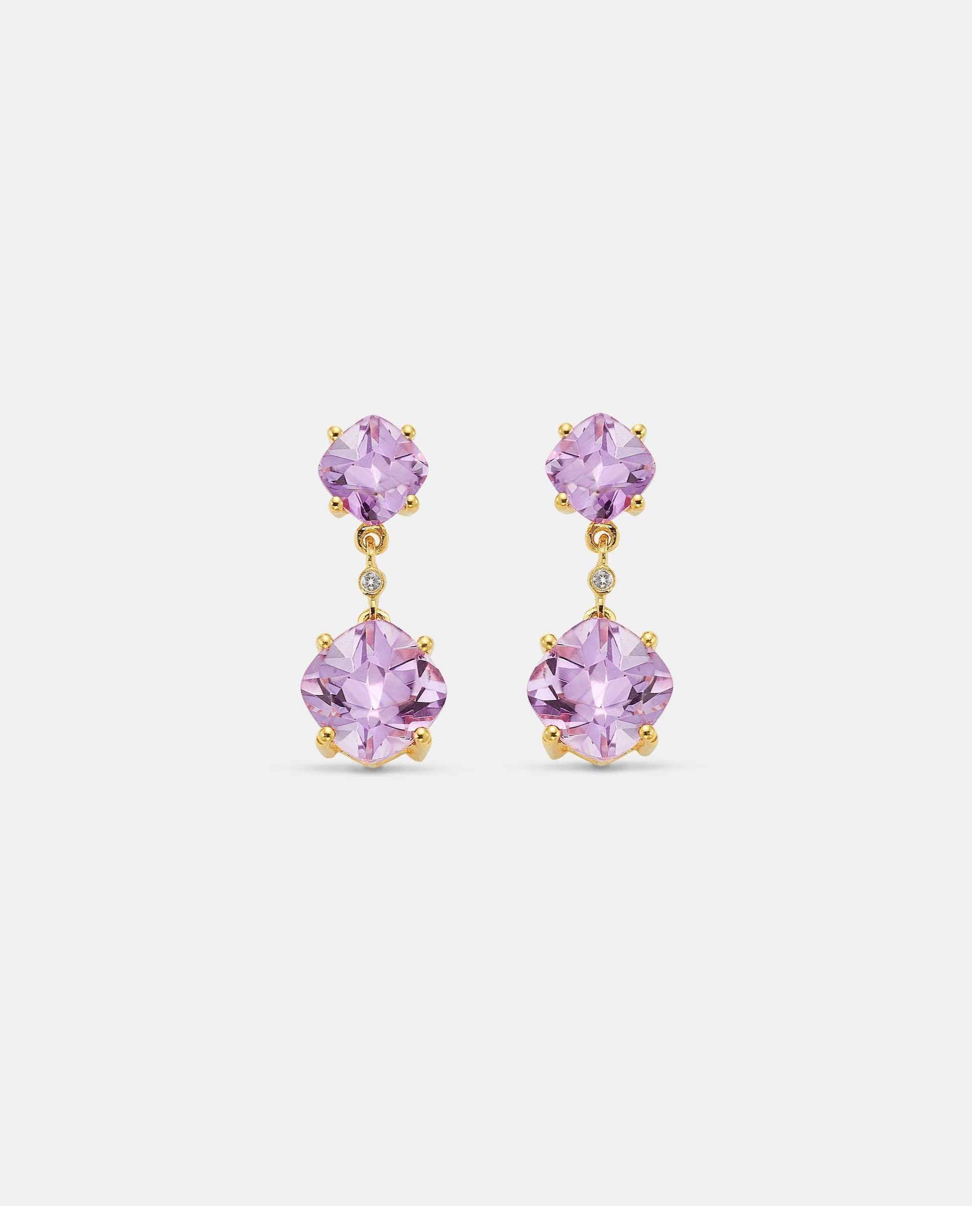 Pendientes duet amatista - Yanes - Morado Morado-1