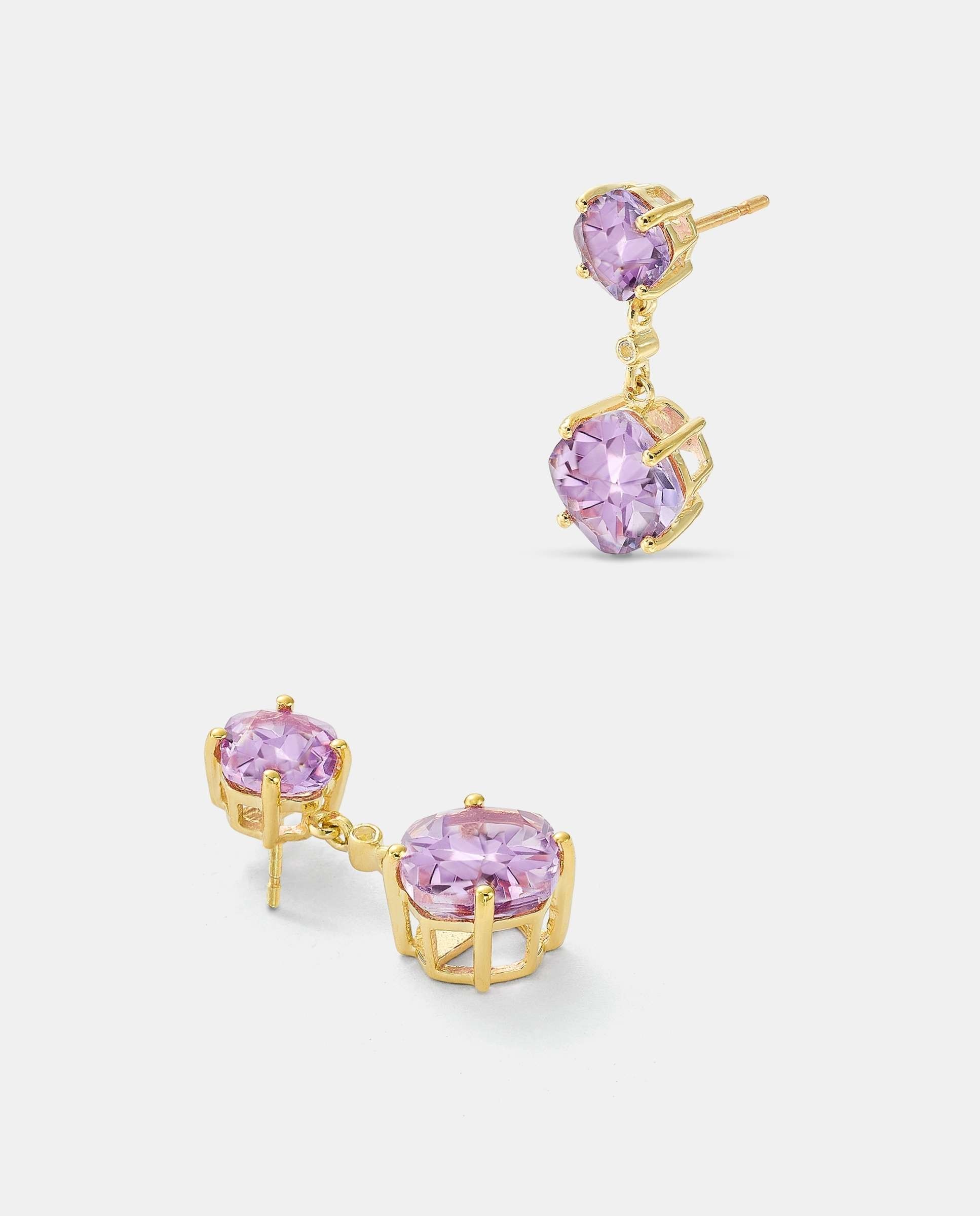 Pendientes duet amatista - Yanes - Morado Morado-4