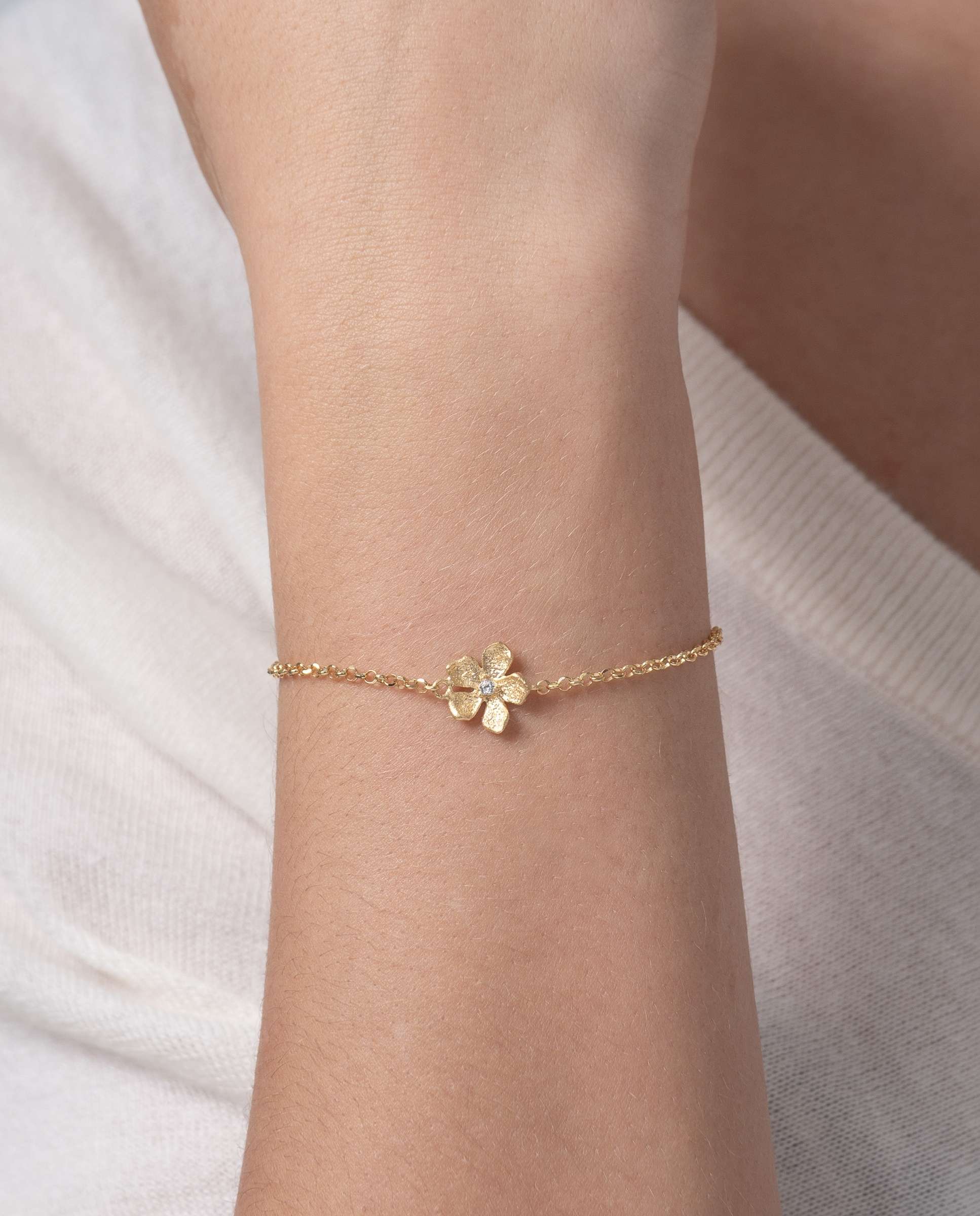 Pulsera de cadena flor - Yanes - Dorado Dorado-2
