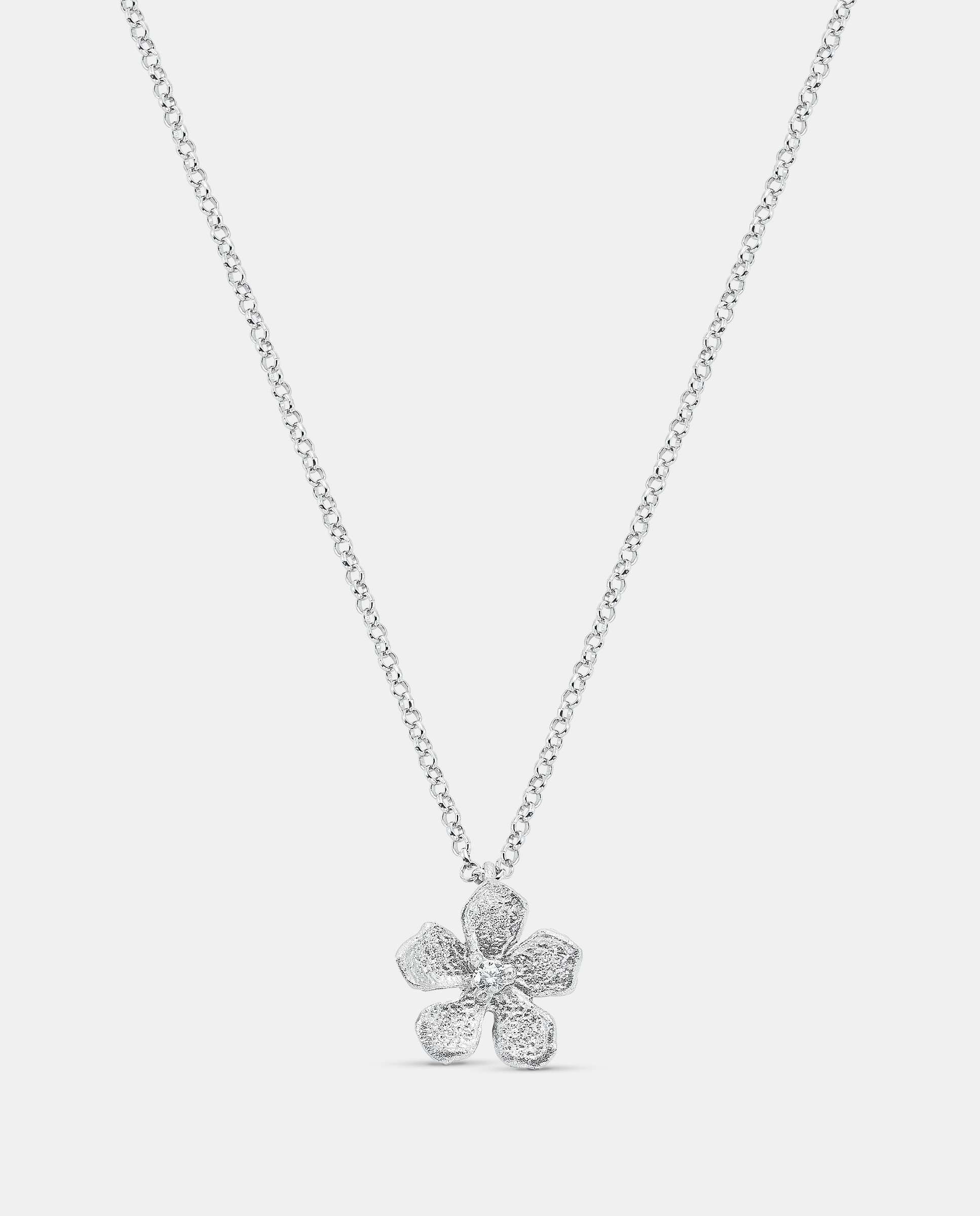 Colgante flor - Yanes - Plateado Plateado-1