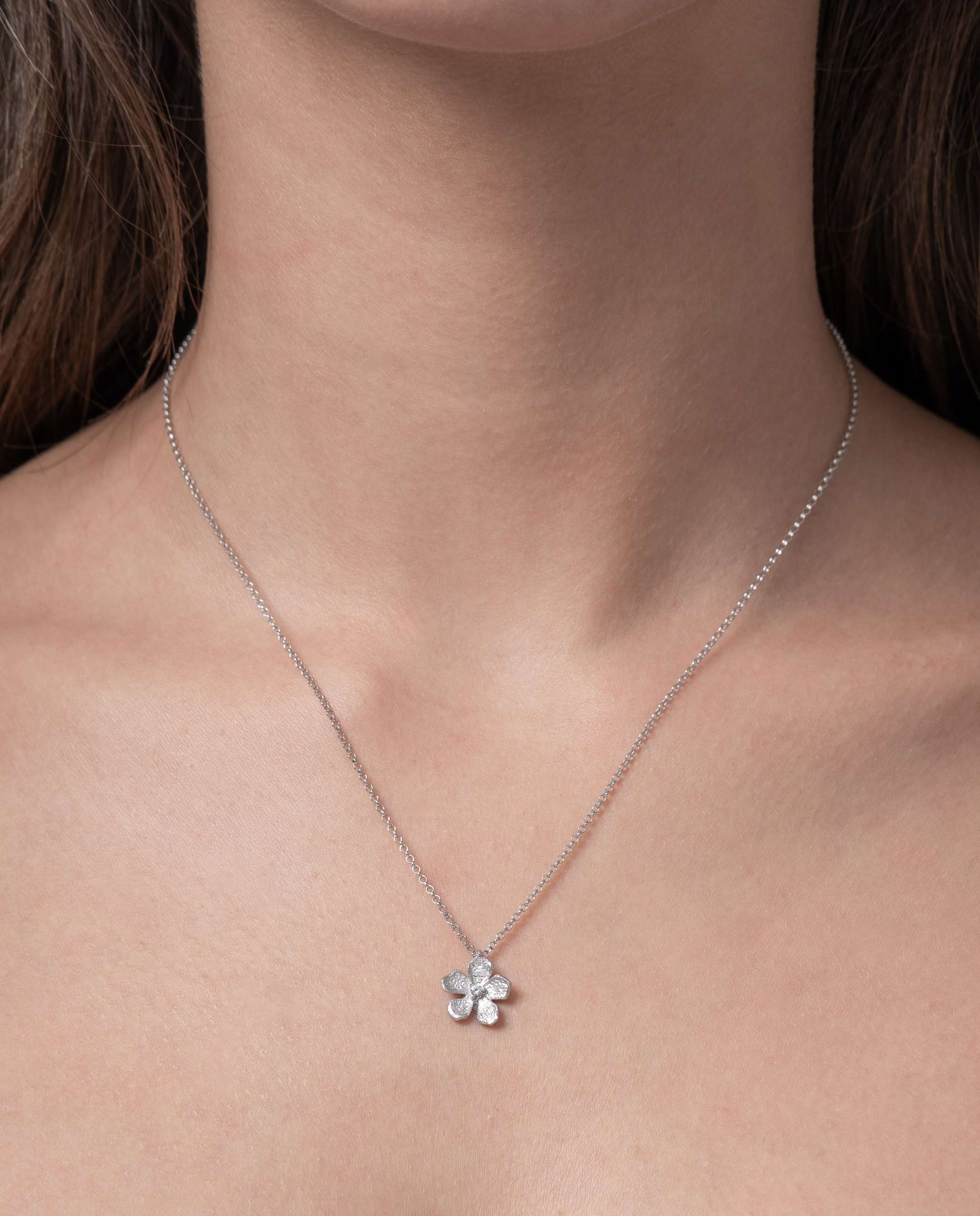 Colgante flor - Yanes - Plateado Plateado-2