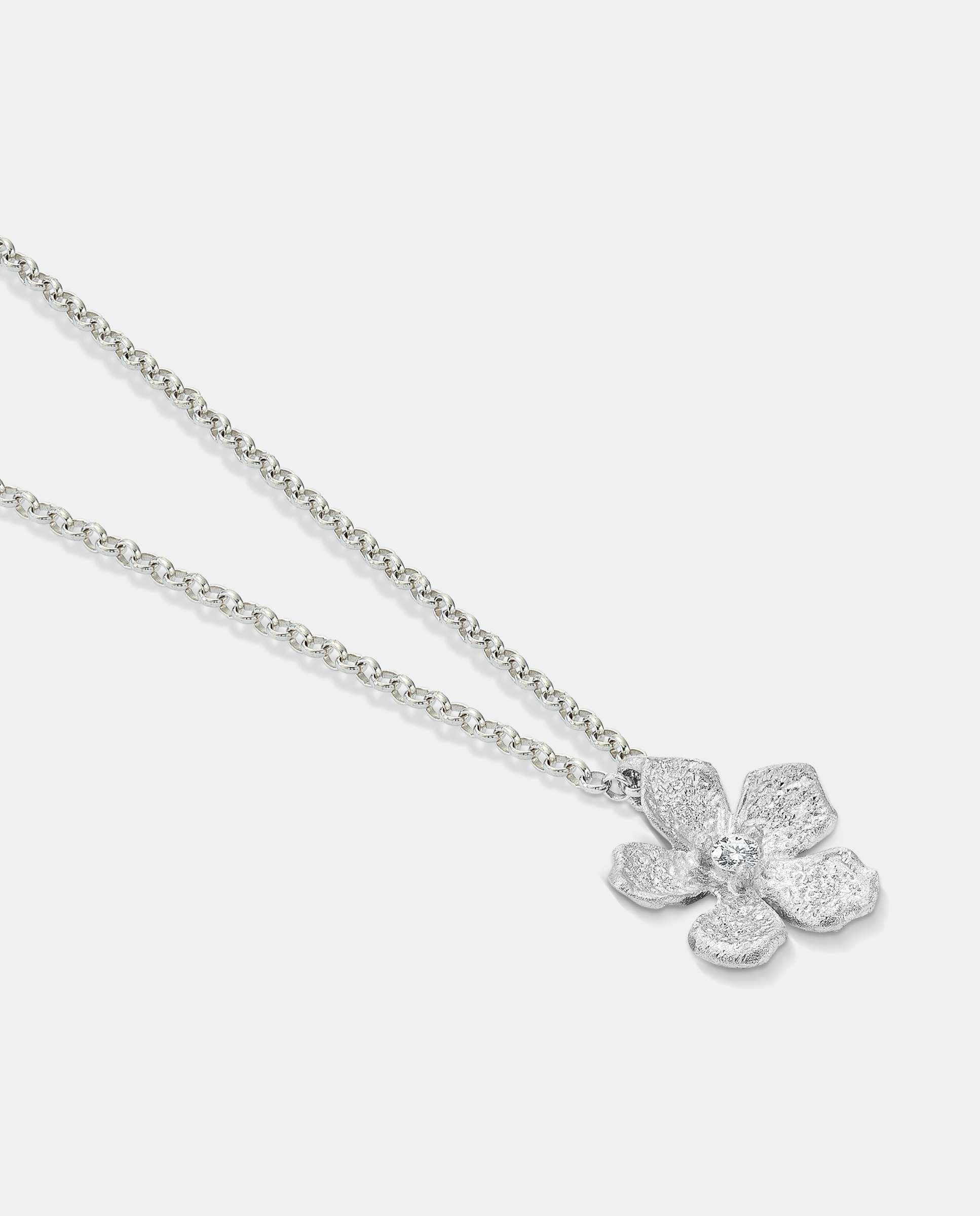 Colgante flor - Yanes - Plateado Plateado-4