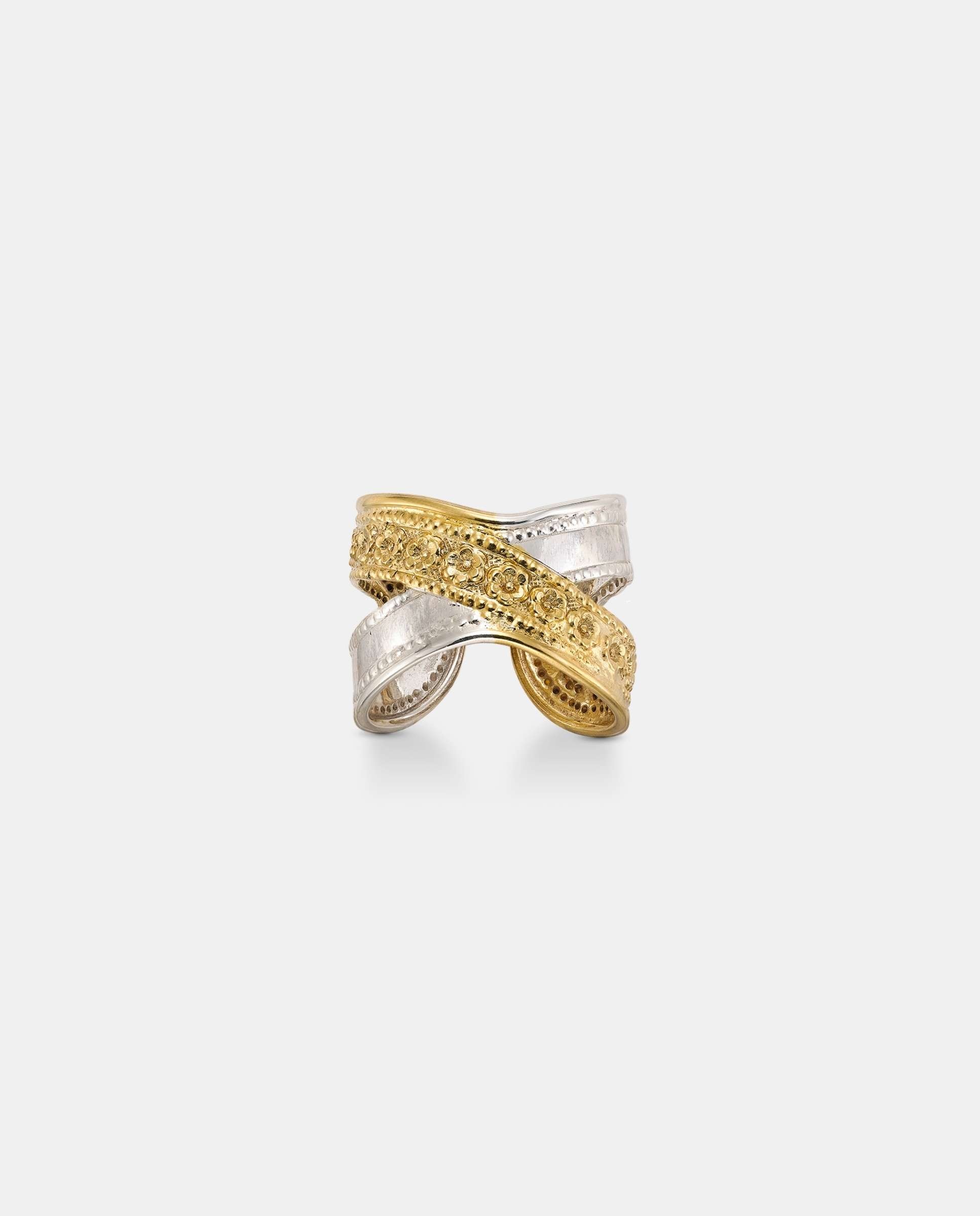 Imagen 0 de Anillo traviata cruzado Dorado