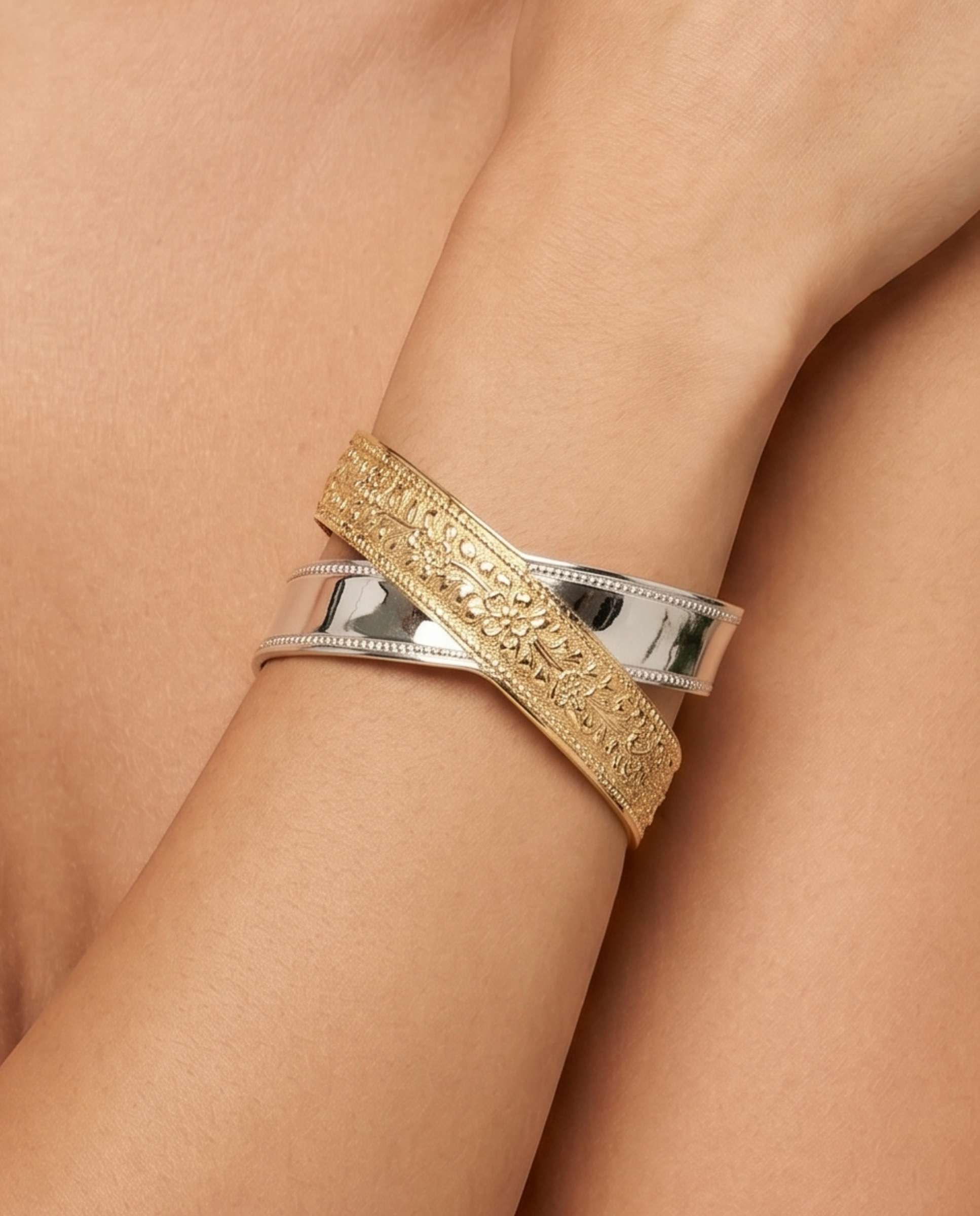 Pulsera traviata cruzada - Yanes - Dorado Dorado-2