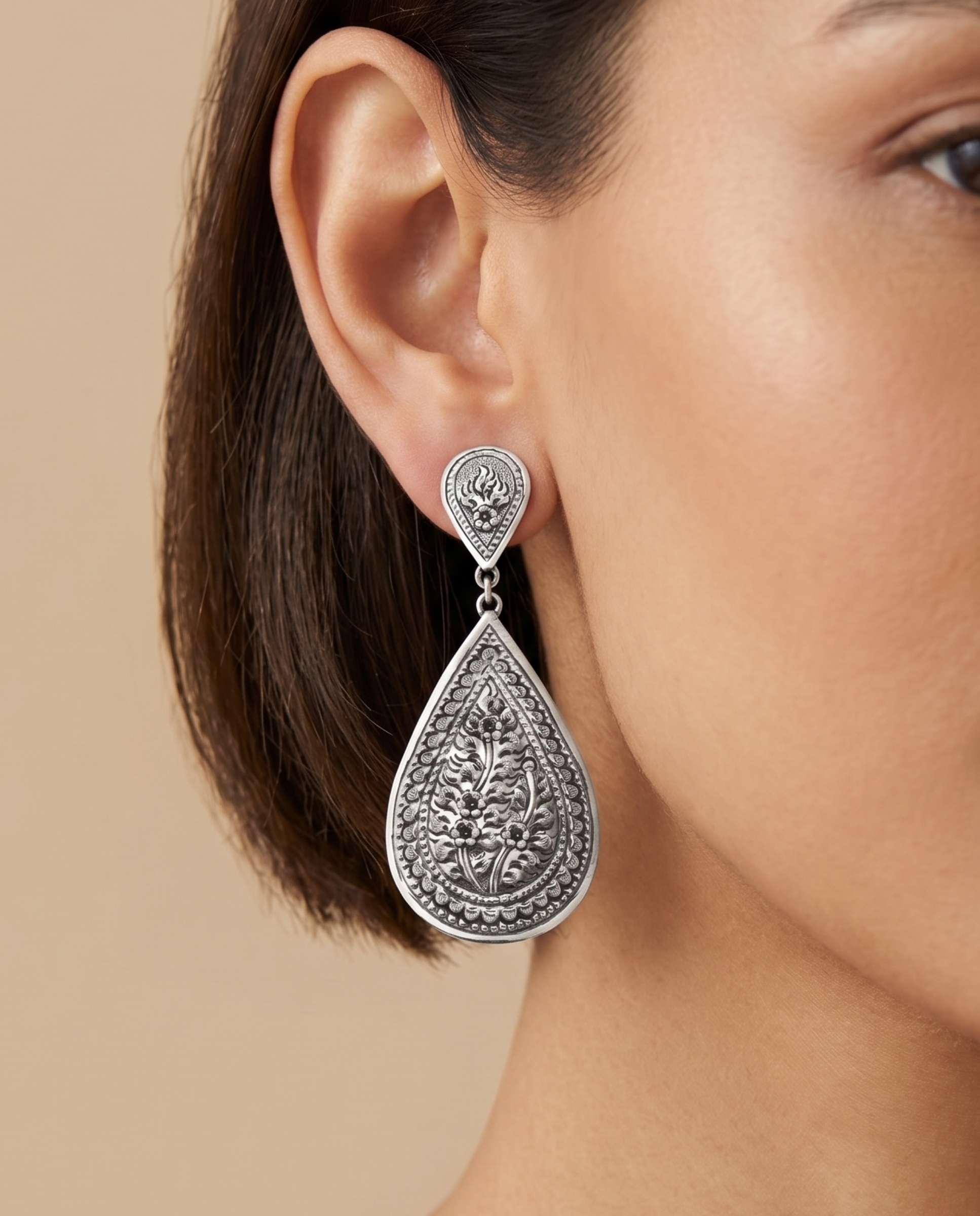 Pendientes traviata gota - Yanes - Plateado Plateado-2
