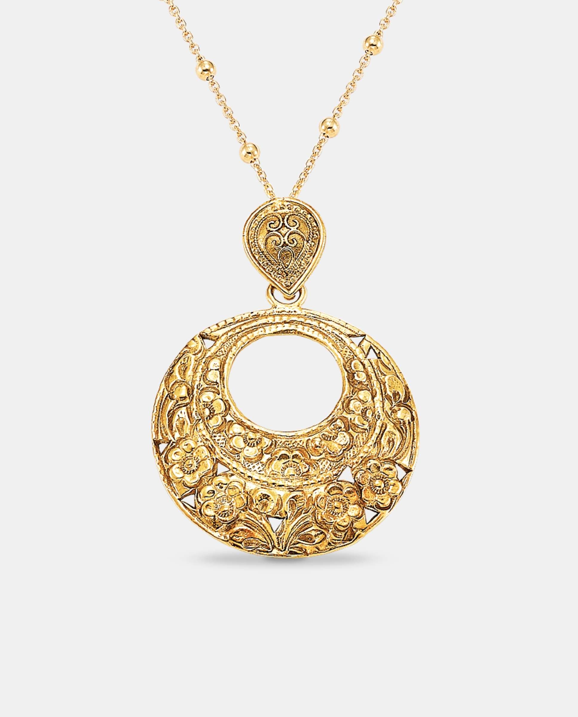 Colgante traviata disco - Yanes - Dorado Dorado-3