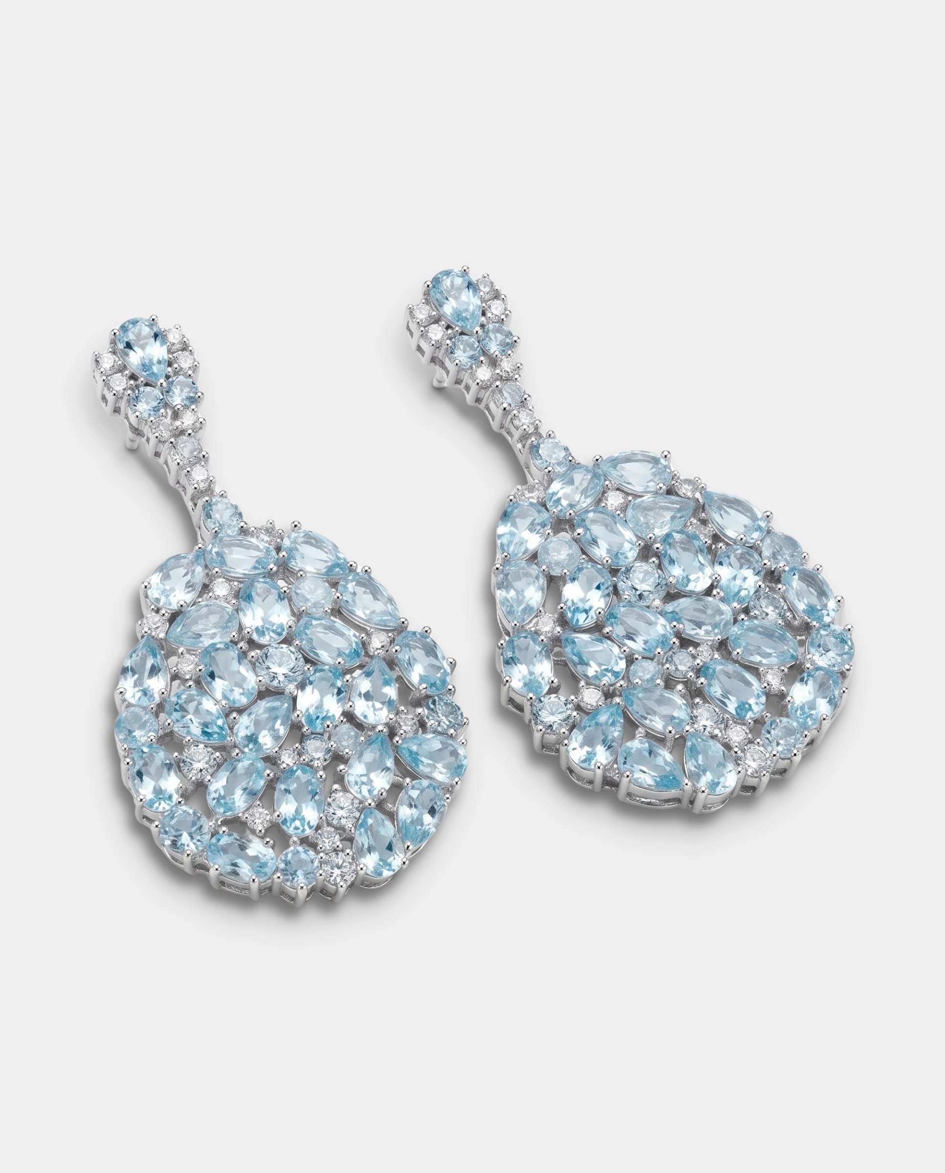 Pendientes vivaci topacios - Yanes - Azul claro Azul claro-4