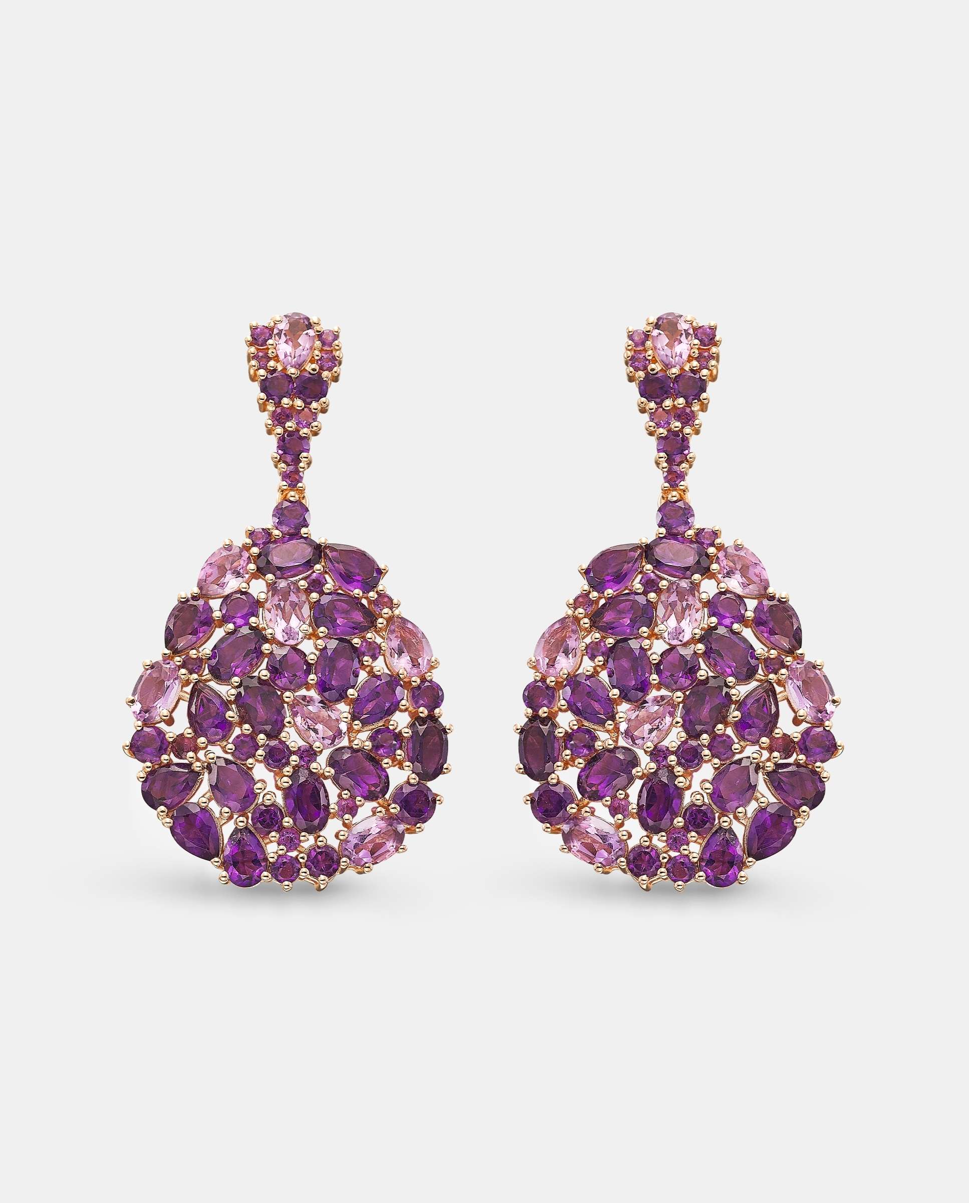 Pendientes vivaci amatista - Yanes - Morado Morado-1