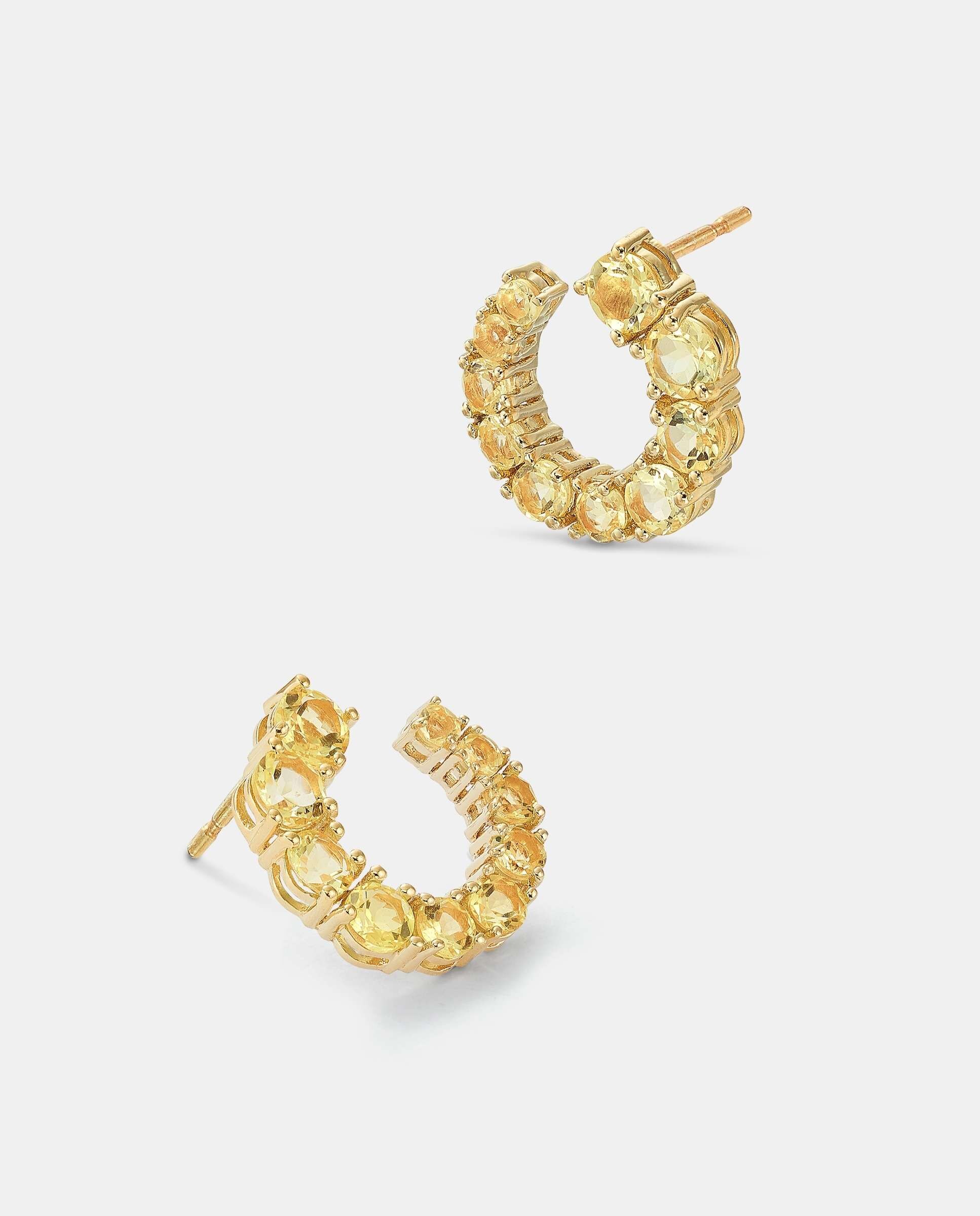 Pendientes lautrec cuarzo limón - Yanes - Amarillo limón Amarillo limón-4