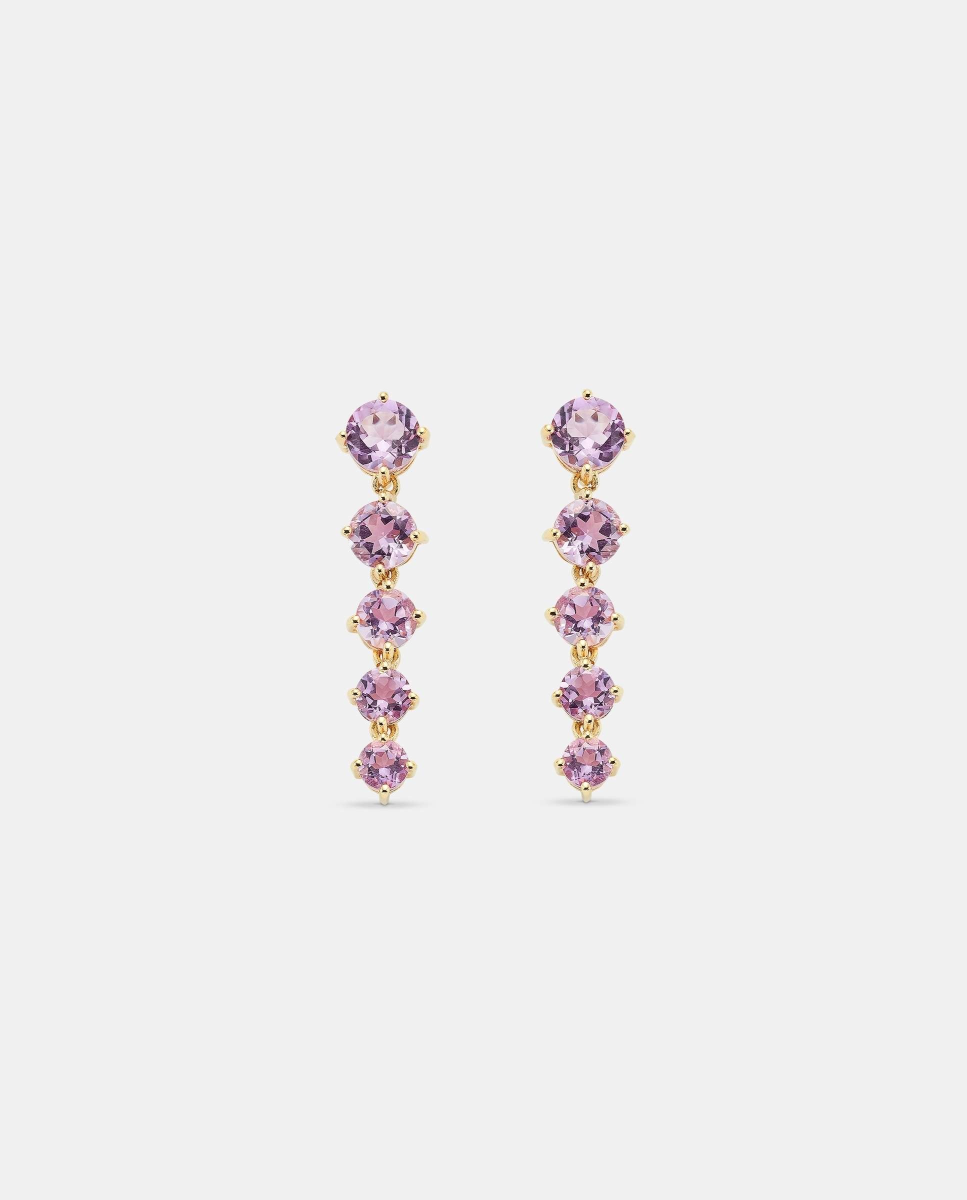 Pendientes line amatista - Yanes - Morado Morado-1