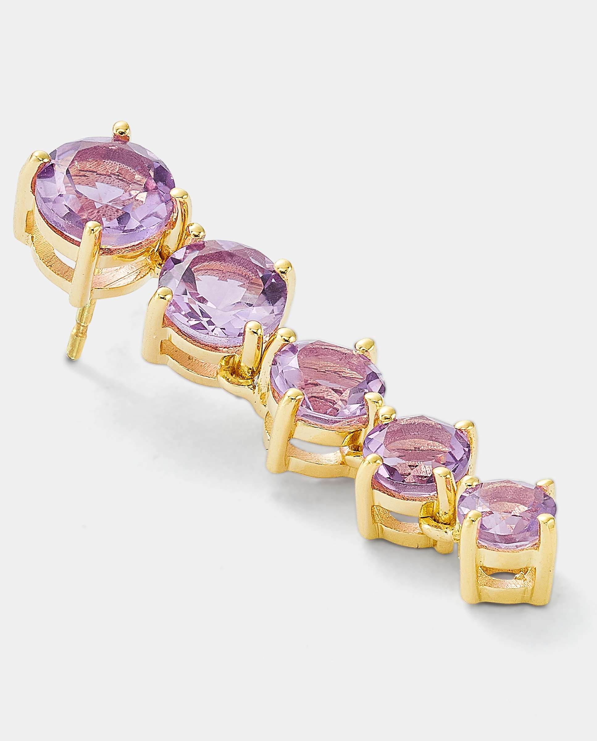 Pendientes line amatista - Yanes - Morado Morado-3