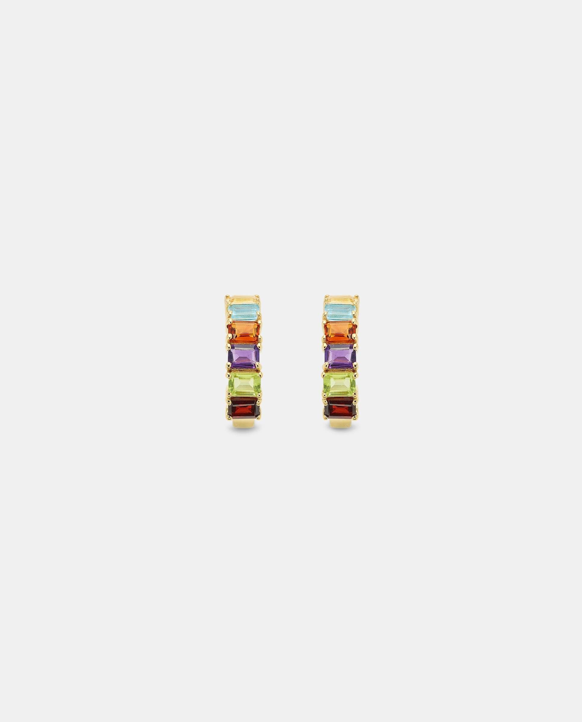 Pendientes baguette gemas - Yanes - Multicolor Multicolor-1