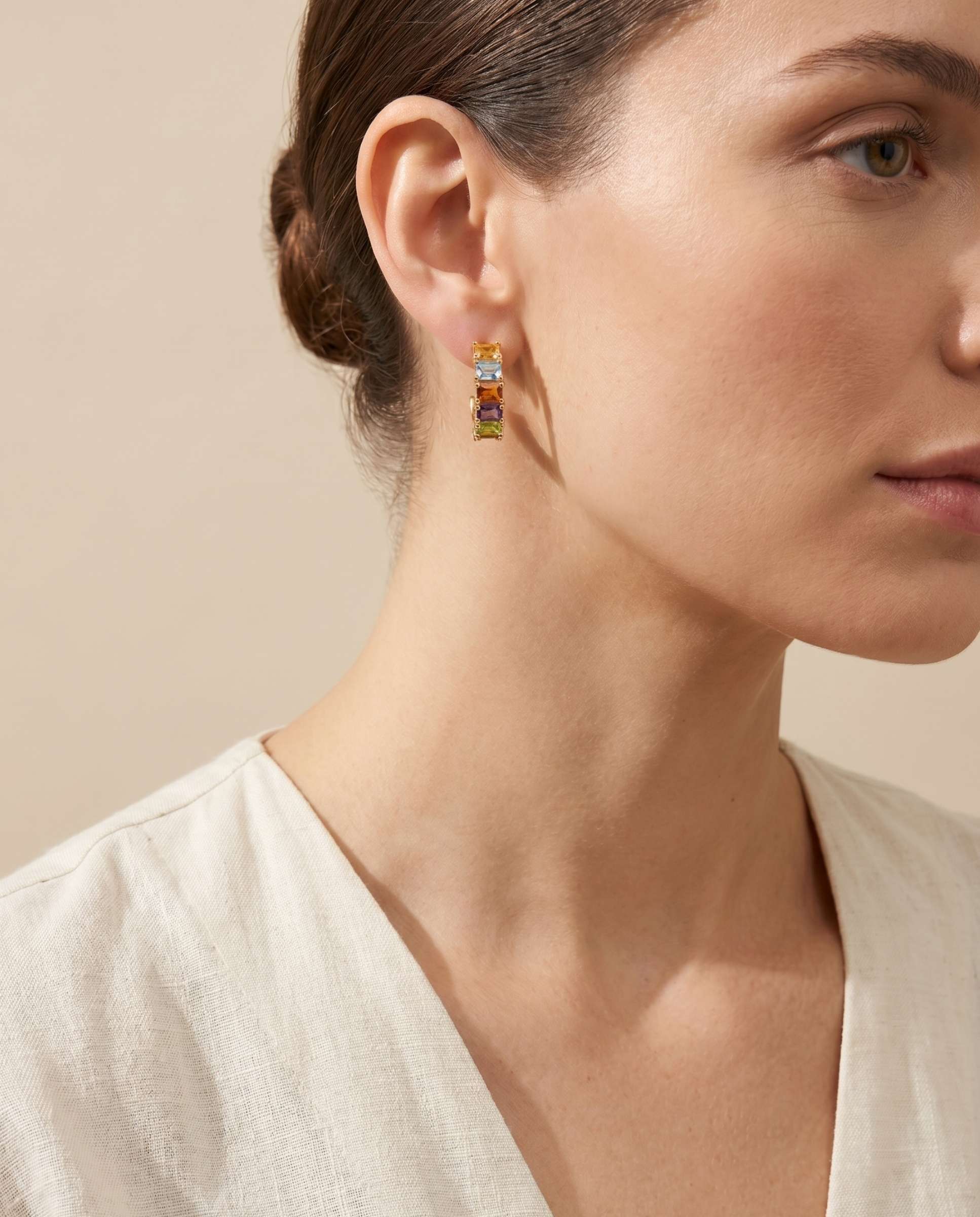 Pendientes baguette gemas - Yanes - Multicolor Multicolor-2