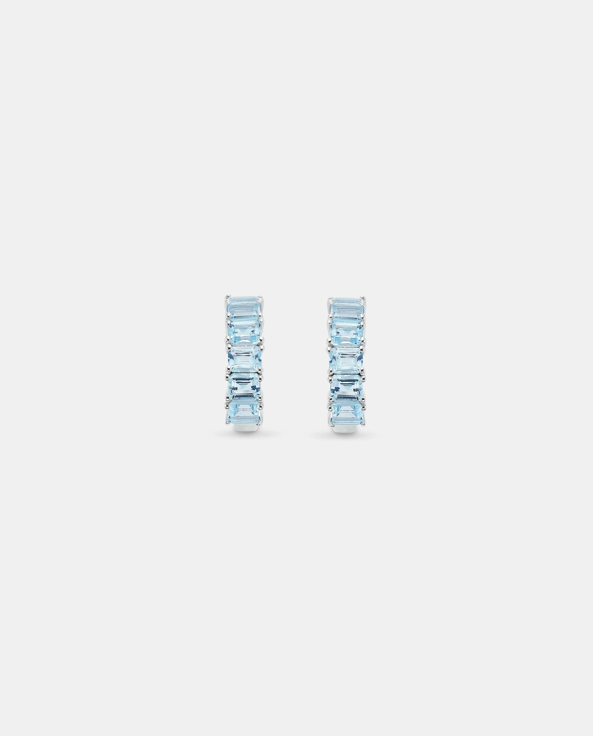 Pendientes baguette topacio - Yanes - Azul claro Azul claro-1