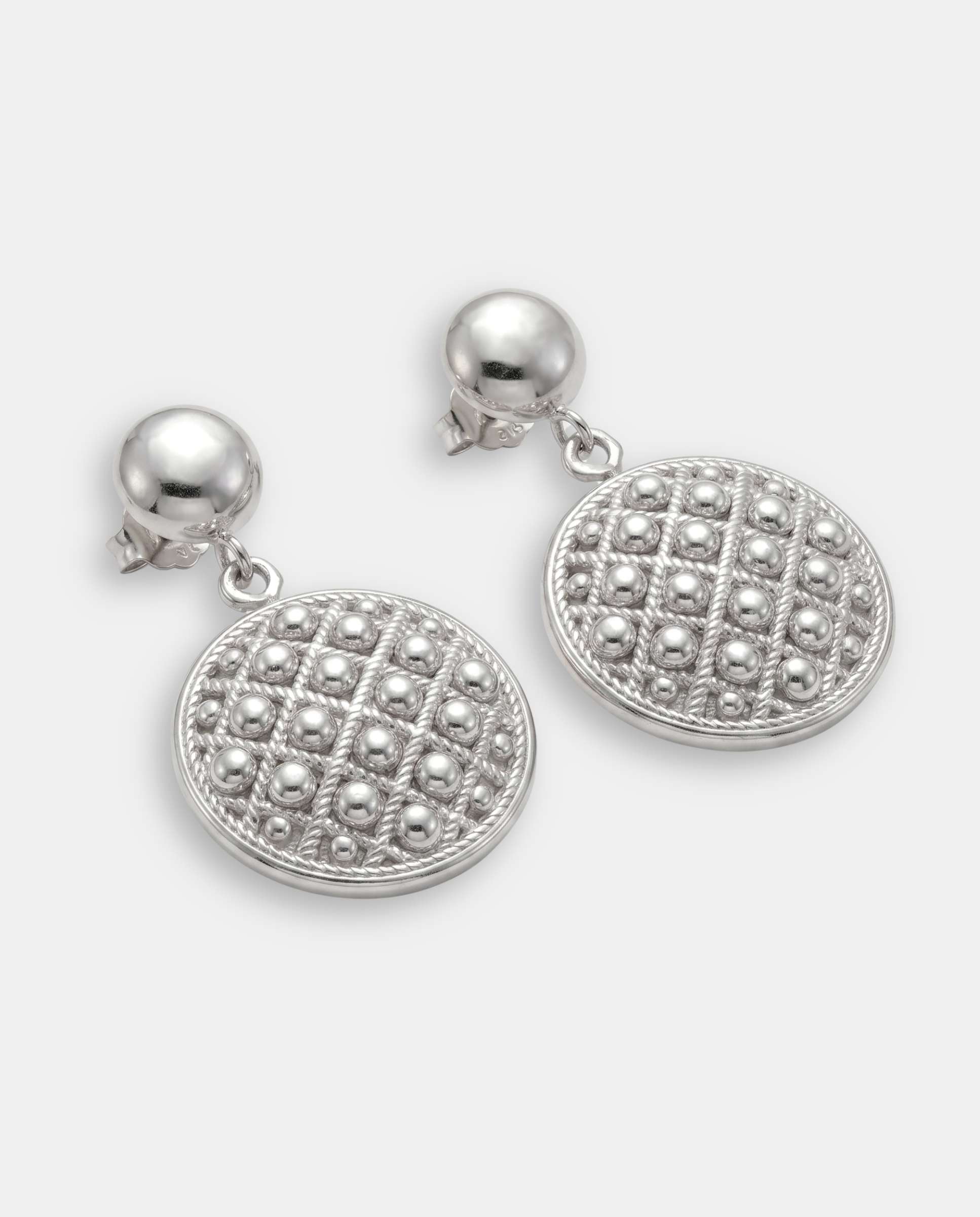 Pendientes beatrice - Yanes - Plateado Plateado-4