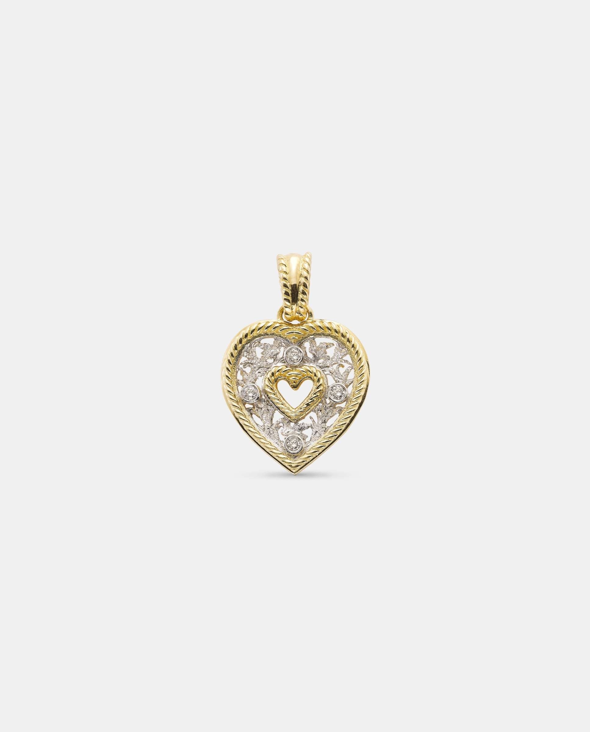 Imagen 0 de Colgante nazarí corazón diamantes Brillo