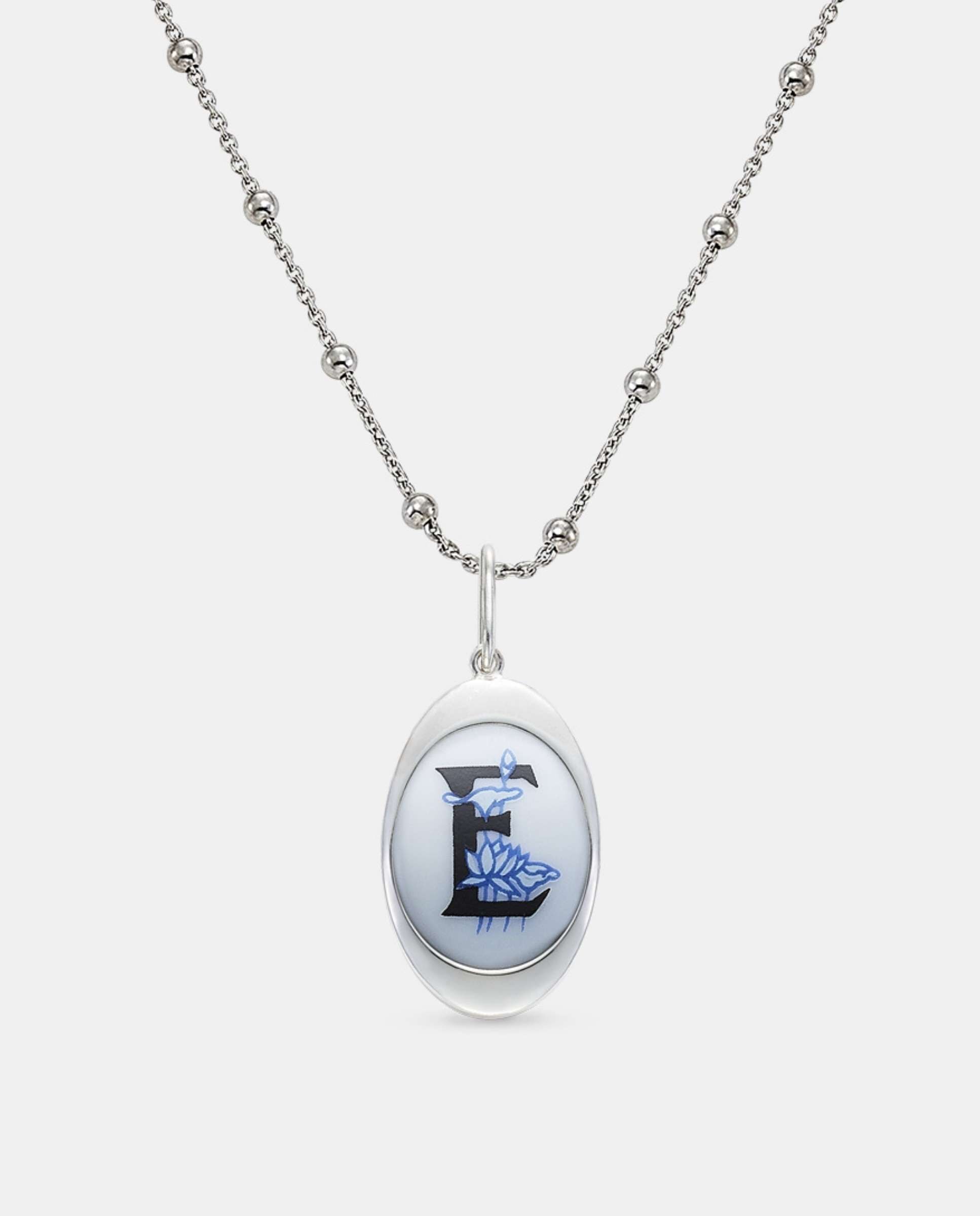 Colgante oval inicial e - Yanes - Multicolor Multicolor-3