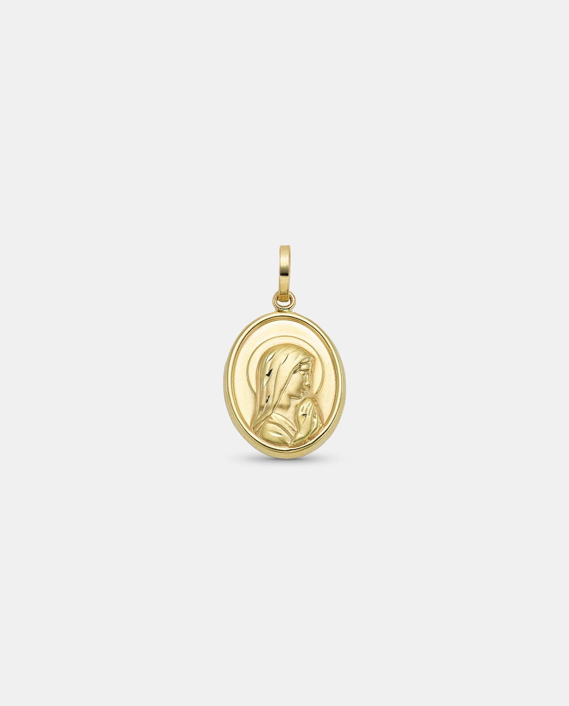 Medalla virgen orando - Yanes - Dorado Dorado-1
