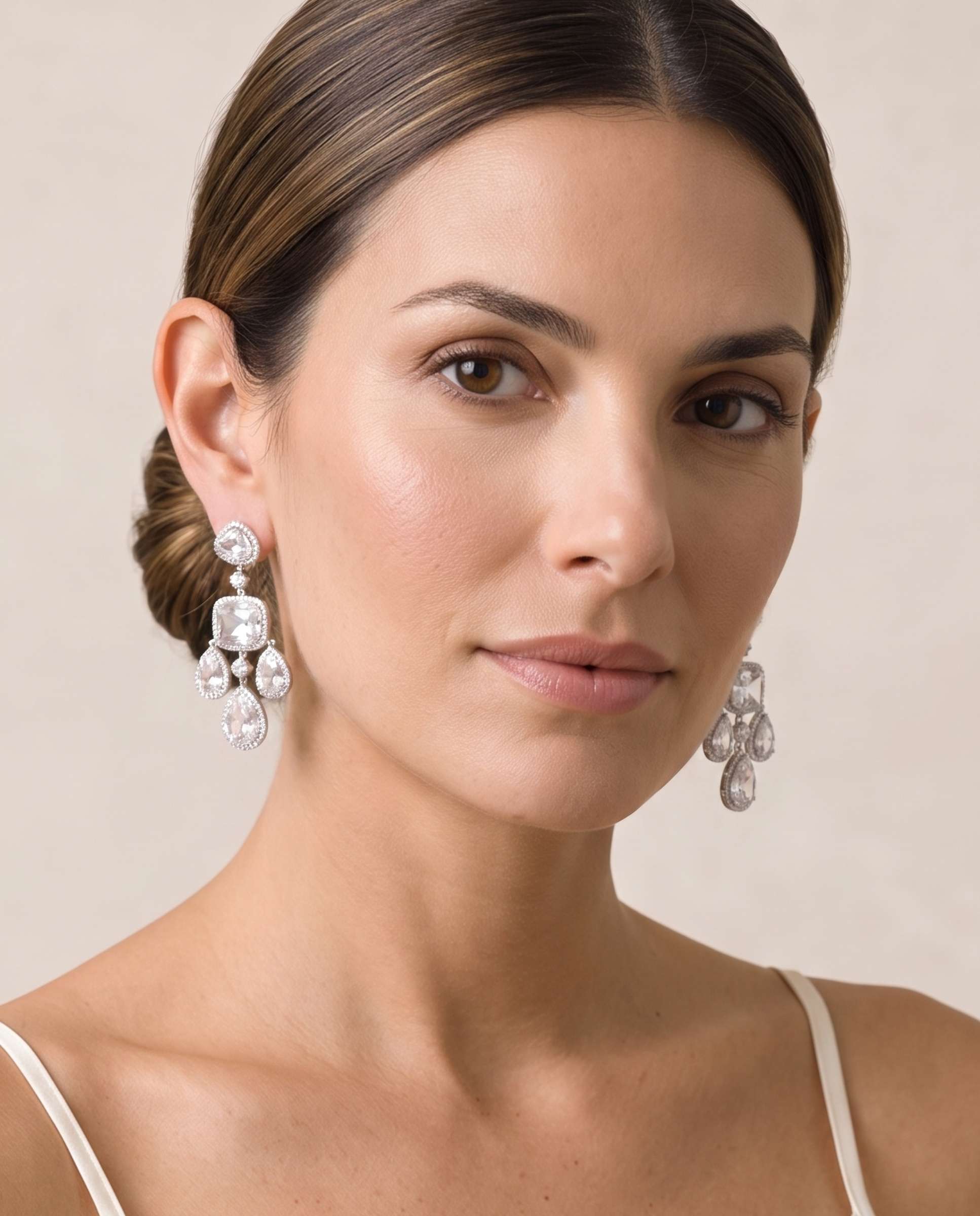 Pendientes victoria topacios y diamantes - Yanes - Brillo Brillo-2