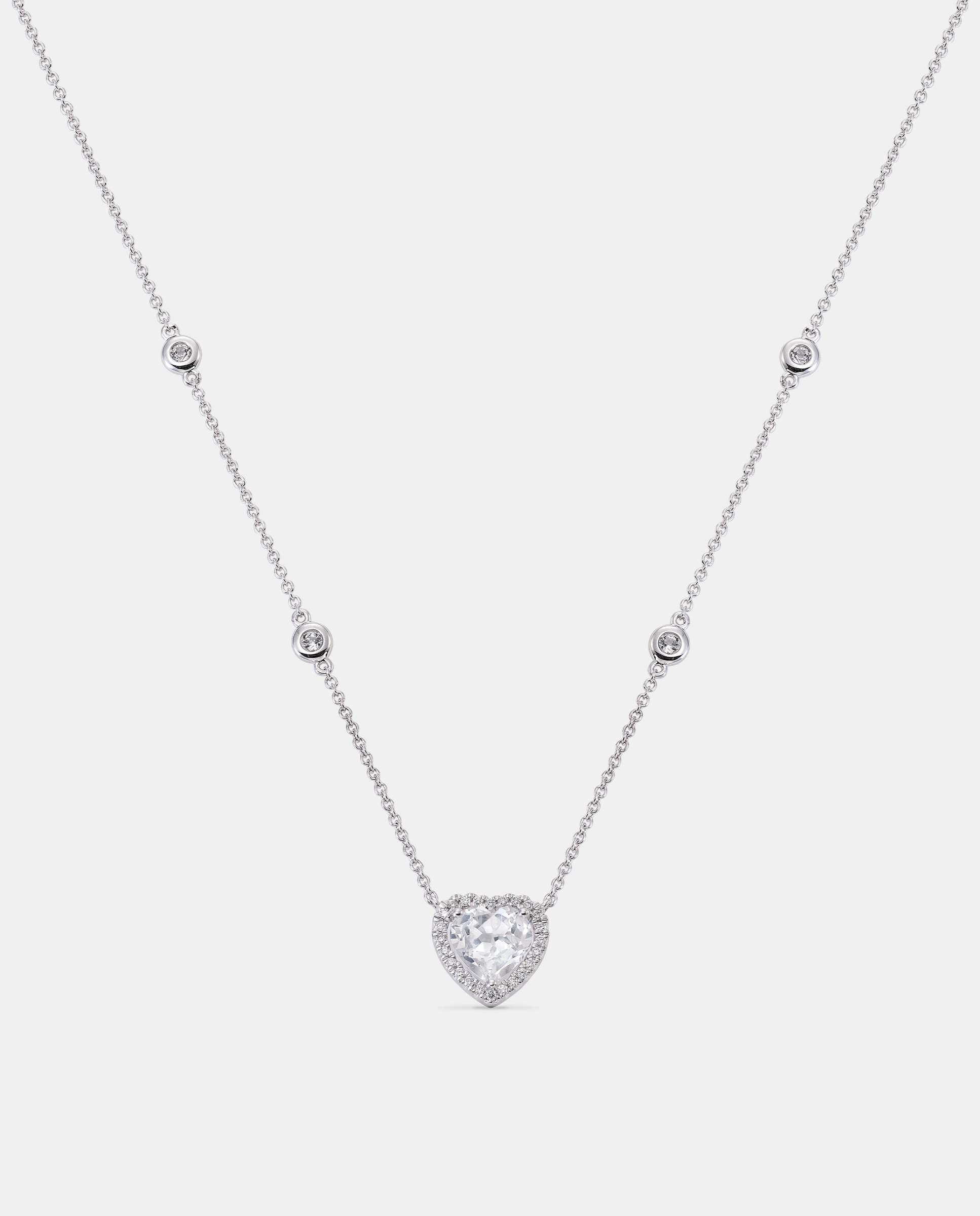 Imagen 0 de Colgante victoria heart topacio y diamantes Brillo