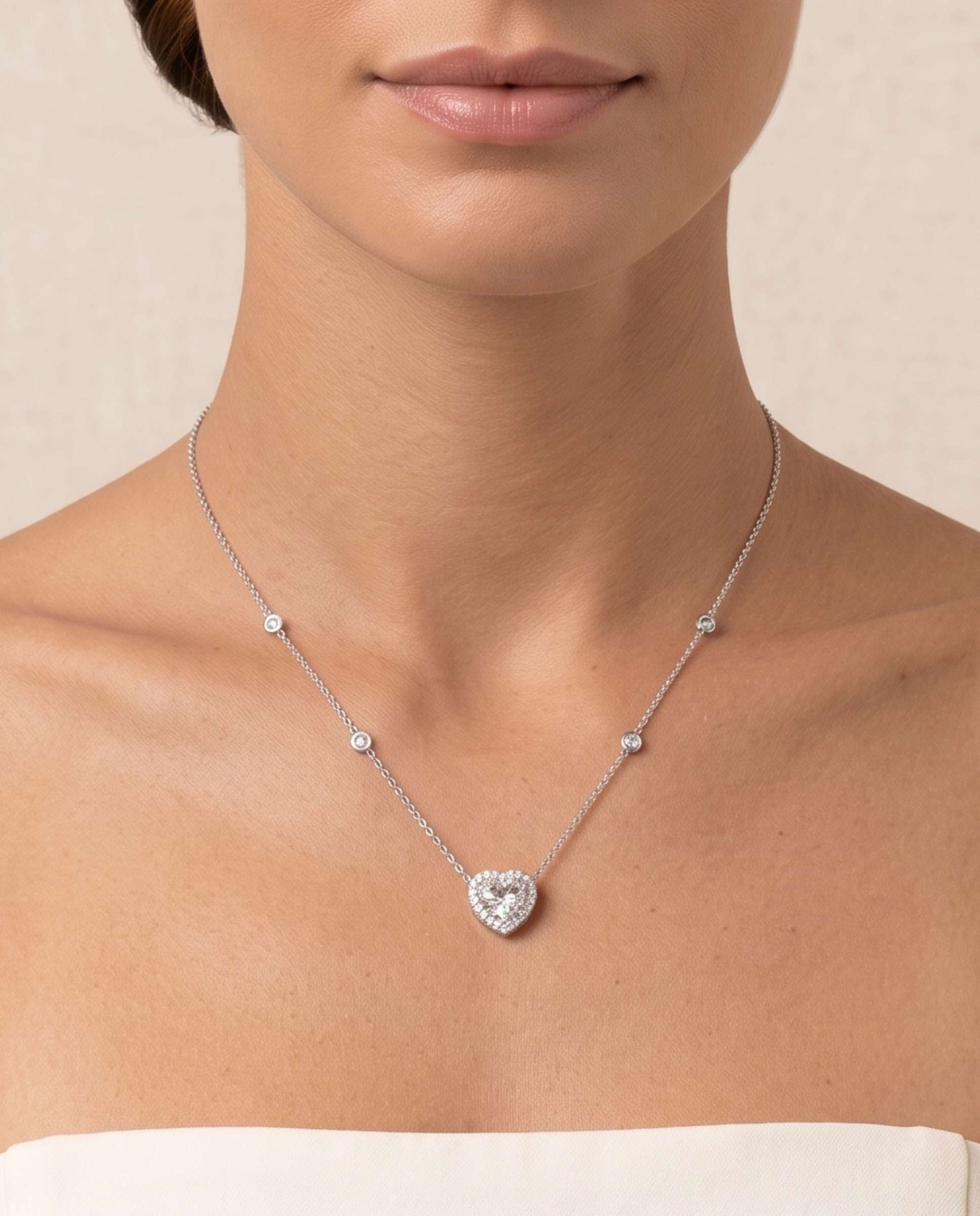 Colgante victoria heart topacio y diamantes - Yanes - Brillo Brillo-2
