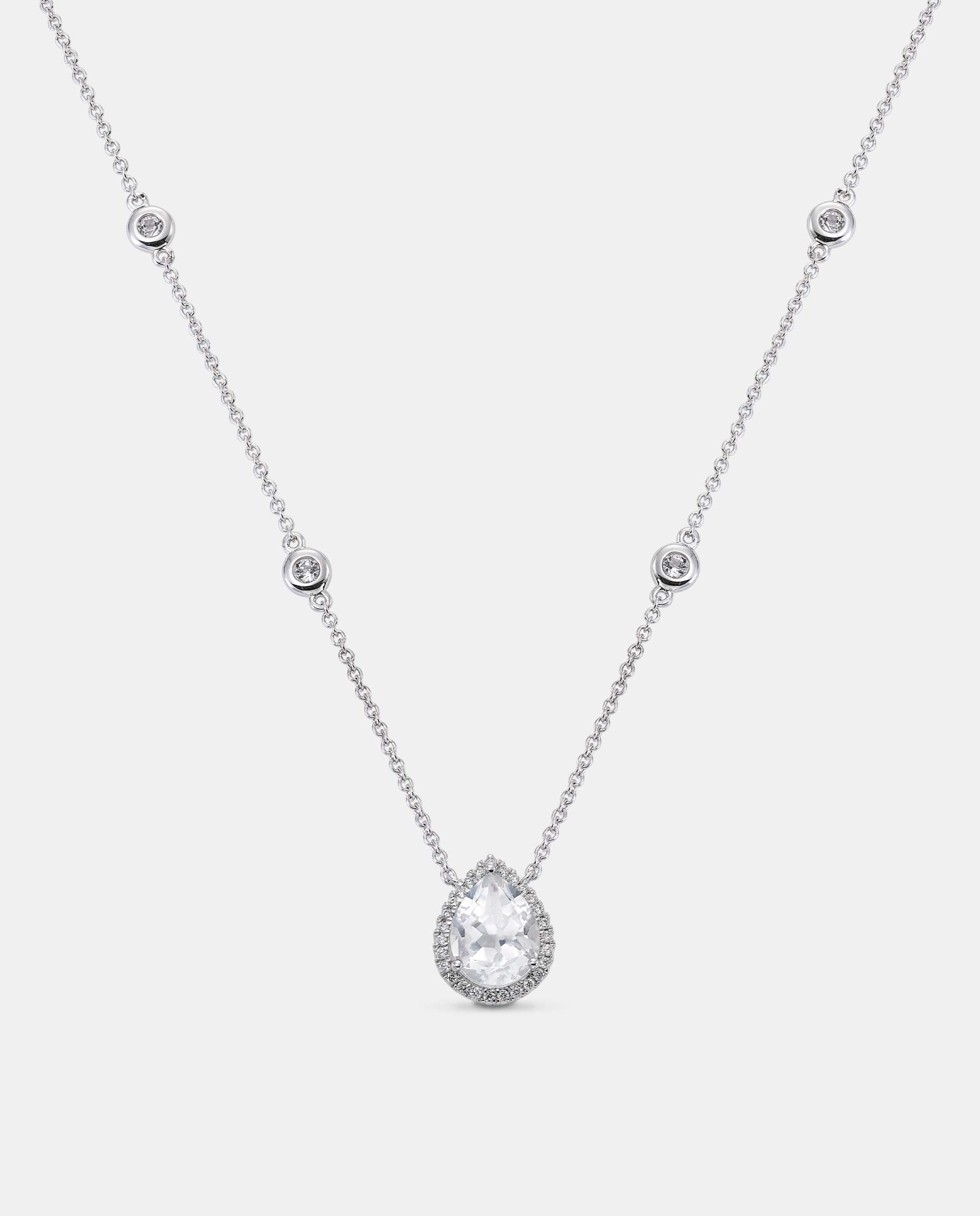Imagen 0 de Colgante victoria drop topacio y diamantes Brillo