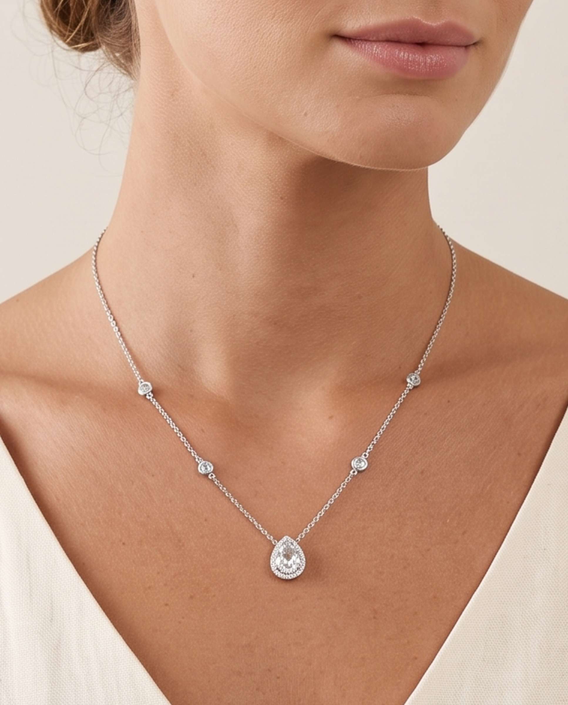 Colgante victoria drop topacio y diamantes - Yanes - Brillo Brillo-2