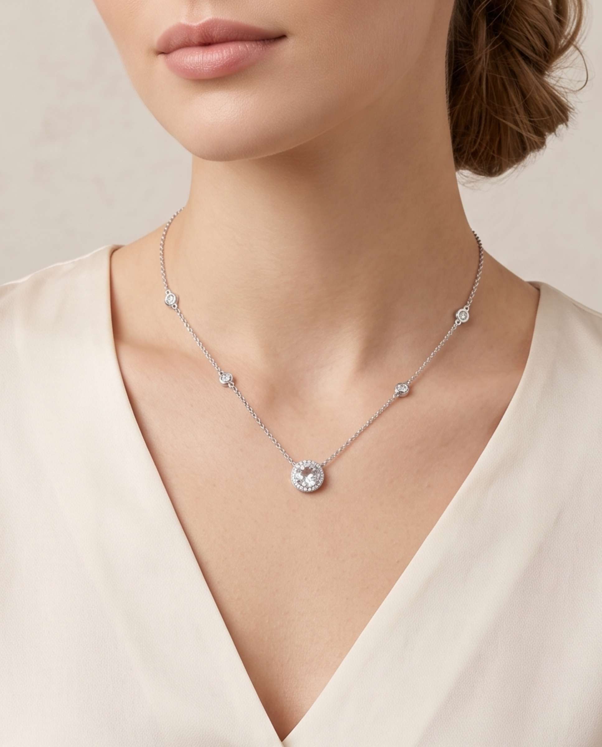 Colgante victoria round topacio y diamantes - Yanes - Brillo Brillo-2