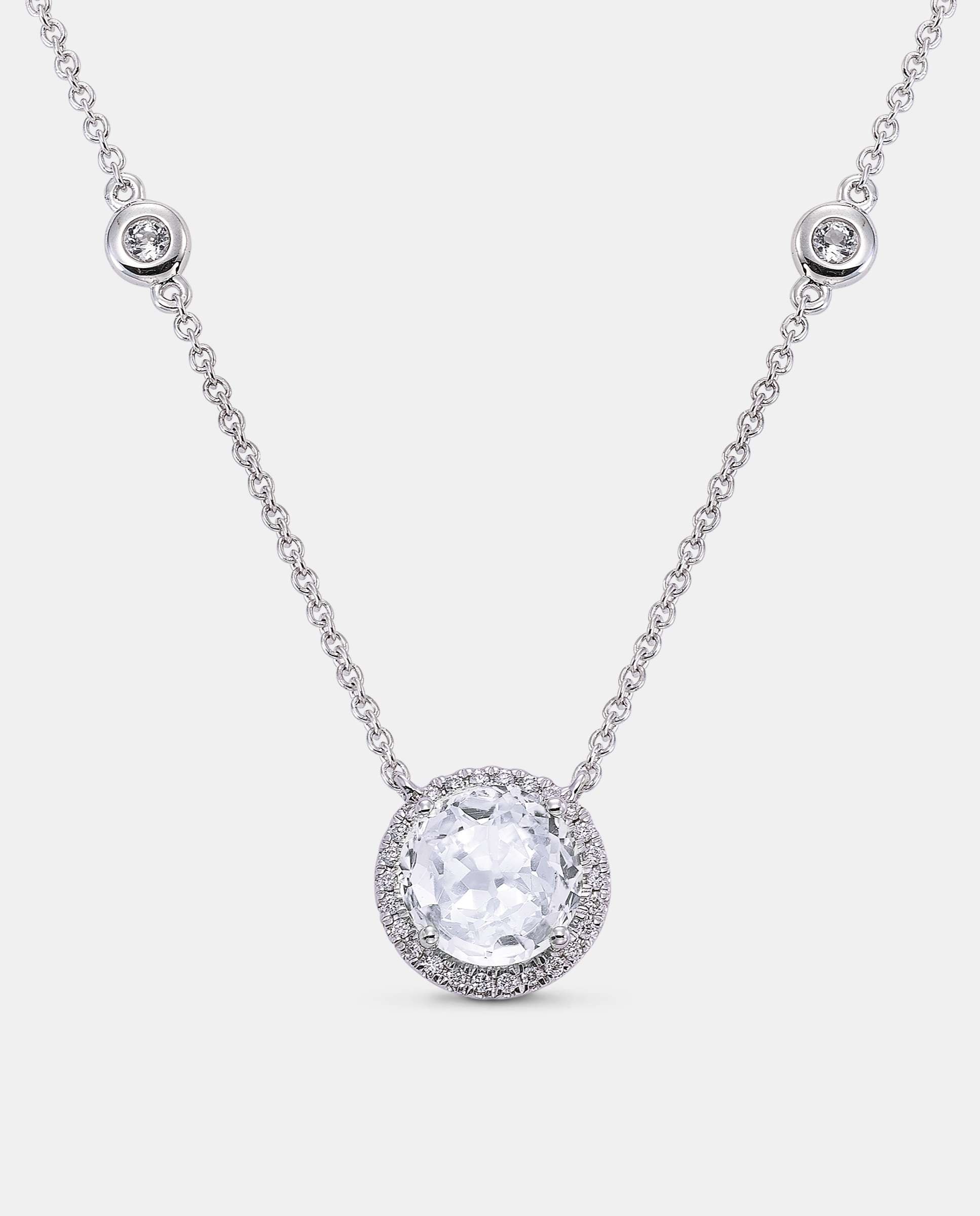 Colgante victoria round topacio y diamantes - Yanes - Brillo Brillo-3