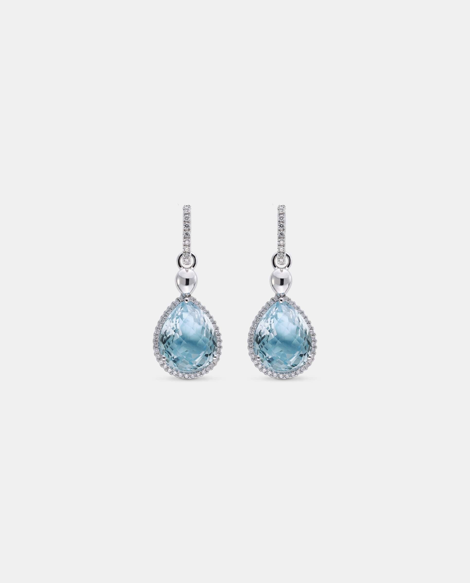 Imagen 0 de Pendientes victoria desmontables topacios y diamantes Azul claro