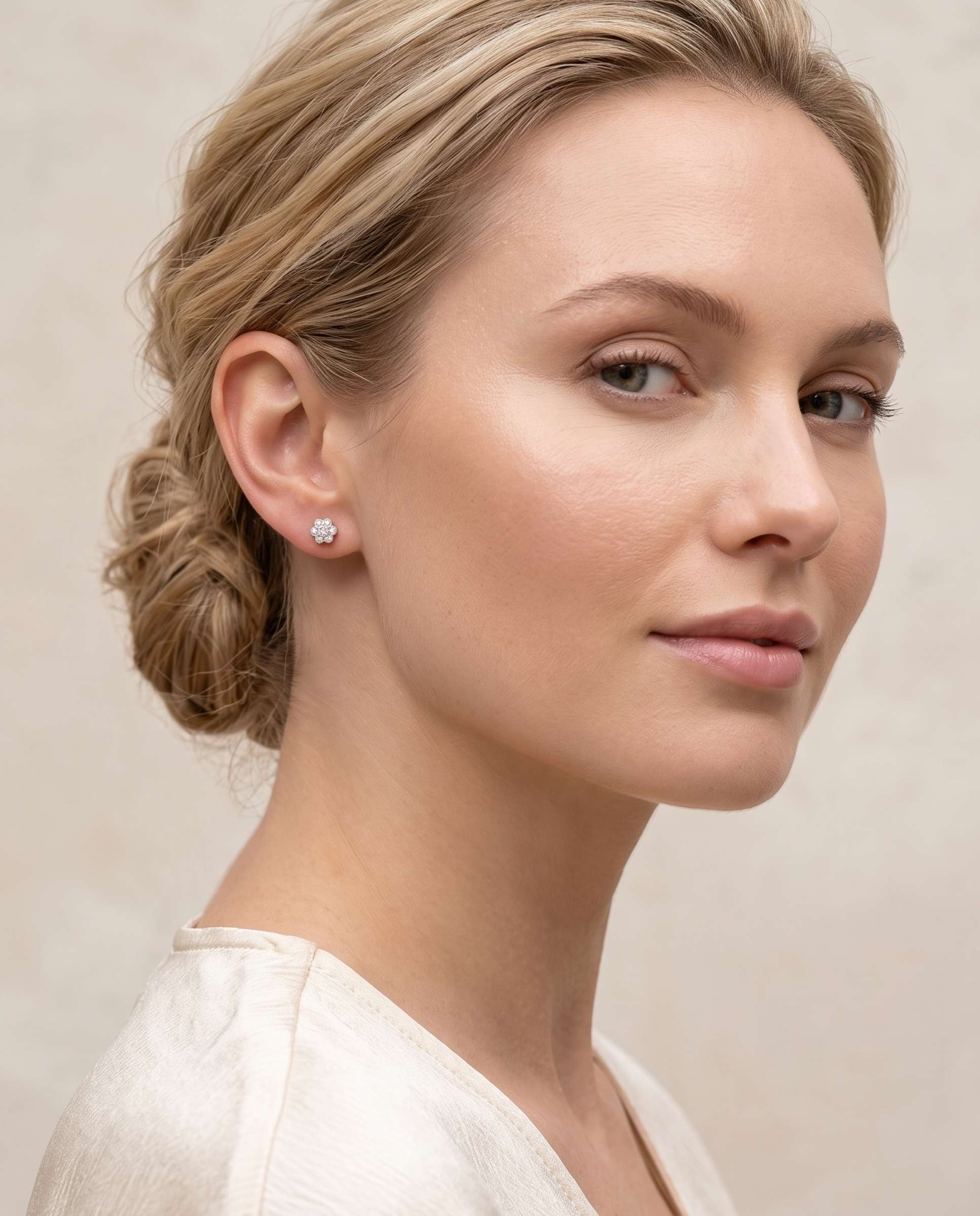 Pendientes flor diamantes - Yanes - Brillo Brillo-2