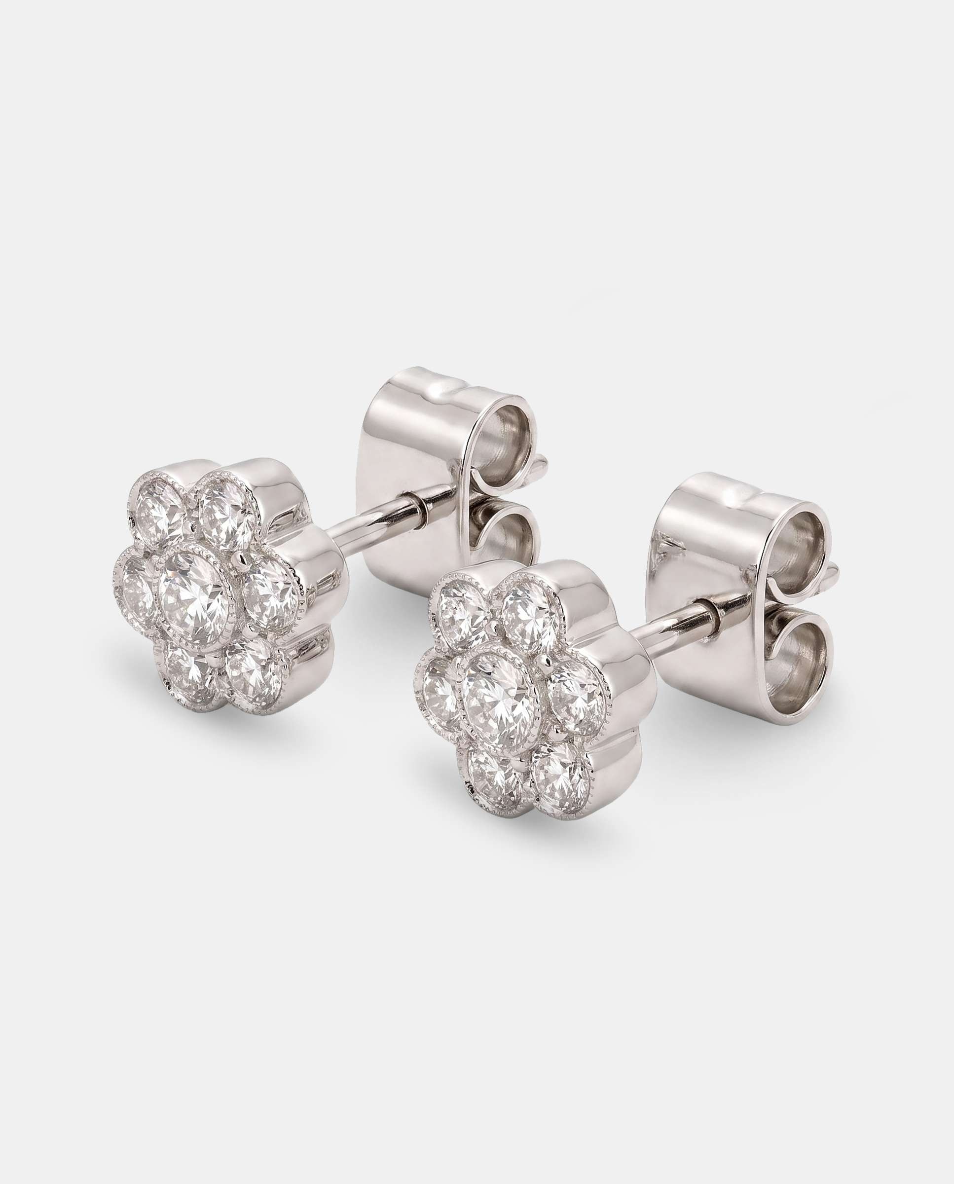 Pendientes flor diamantes - Yanes - Brillo Brillo-4