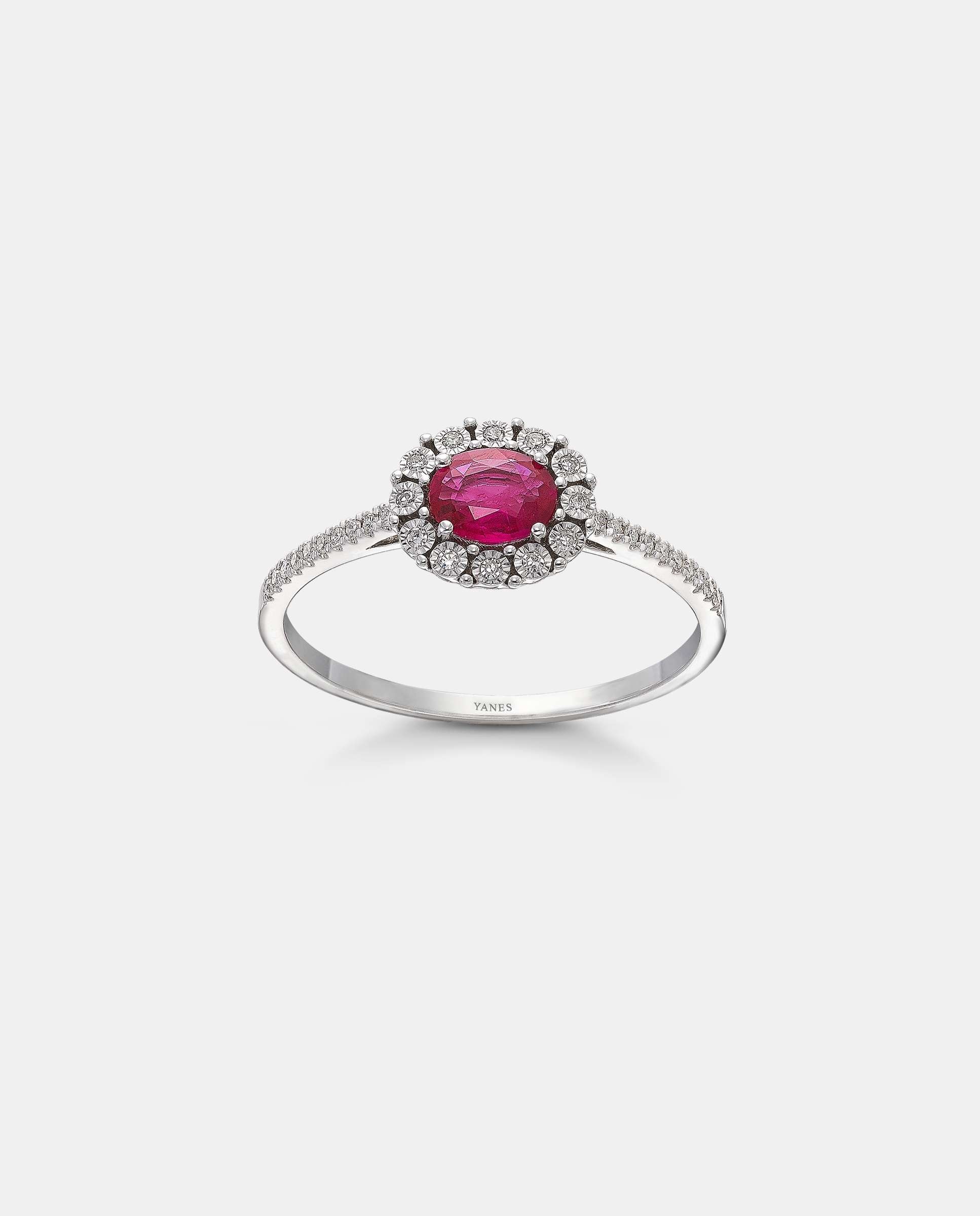 Anillo mini beauty rubi y diamantes - Yanes - Rubí Rubí-4