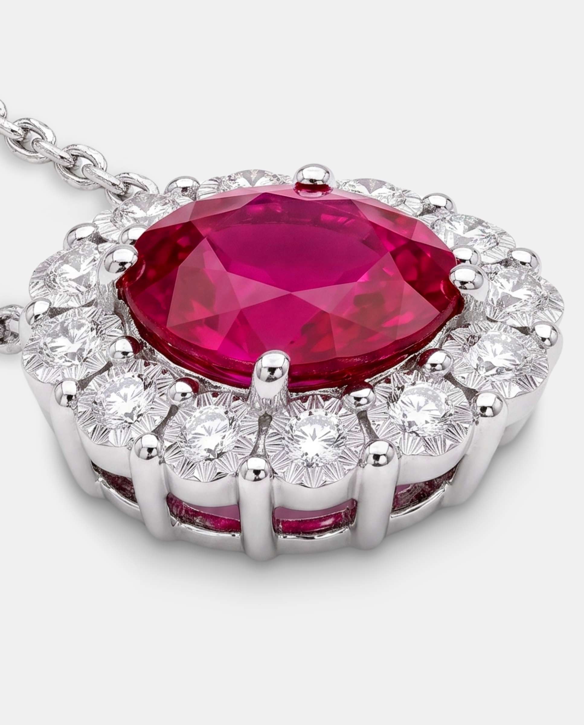 Colgante mini beauty rubi y diamantes - Yanes - Rubí Rubí-3