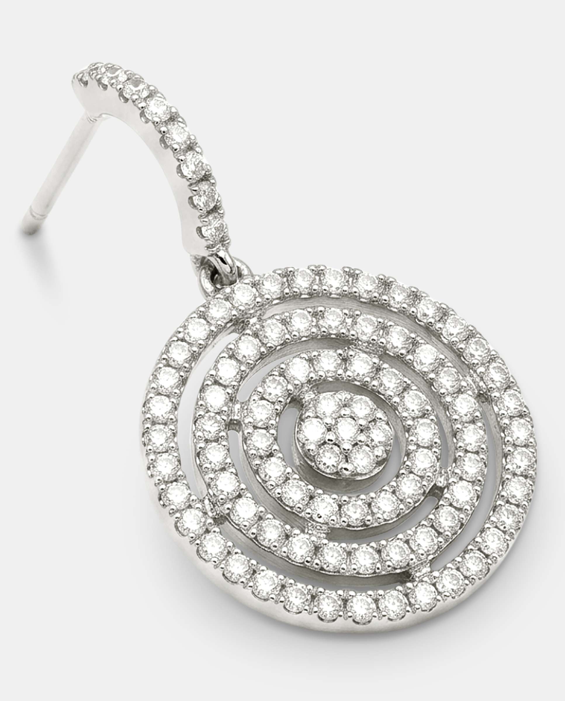 Pendientes casual círculos diamantes - Yanes - Brillo Brillo-3