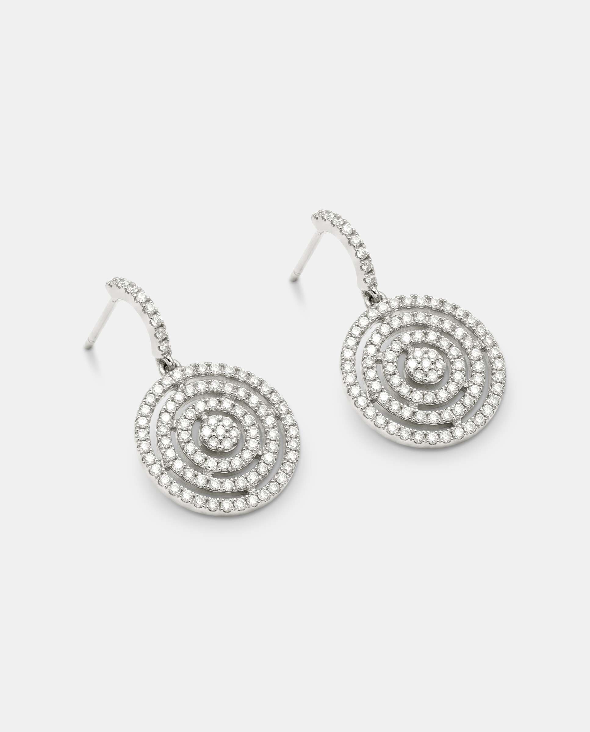 Pendientes casual círculos diamantes - Yanes - Brillo Brillo-4