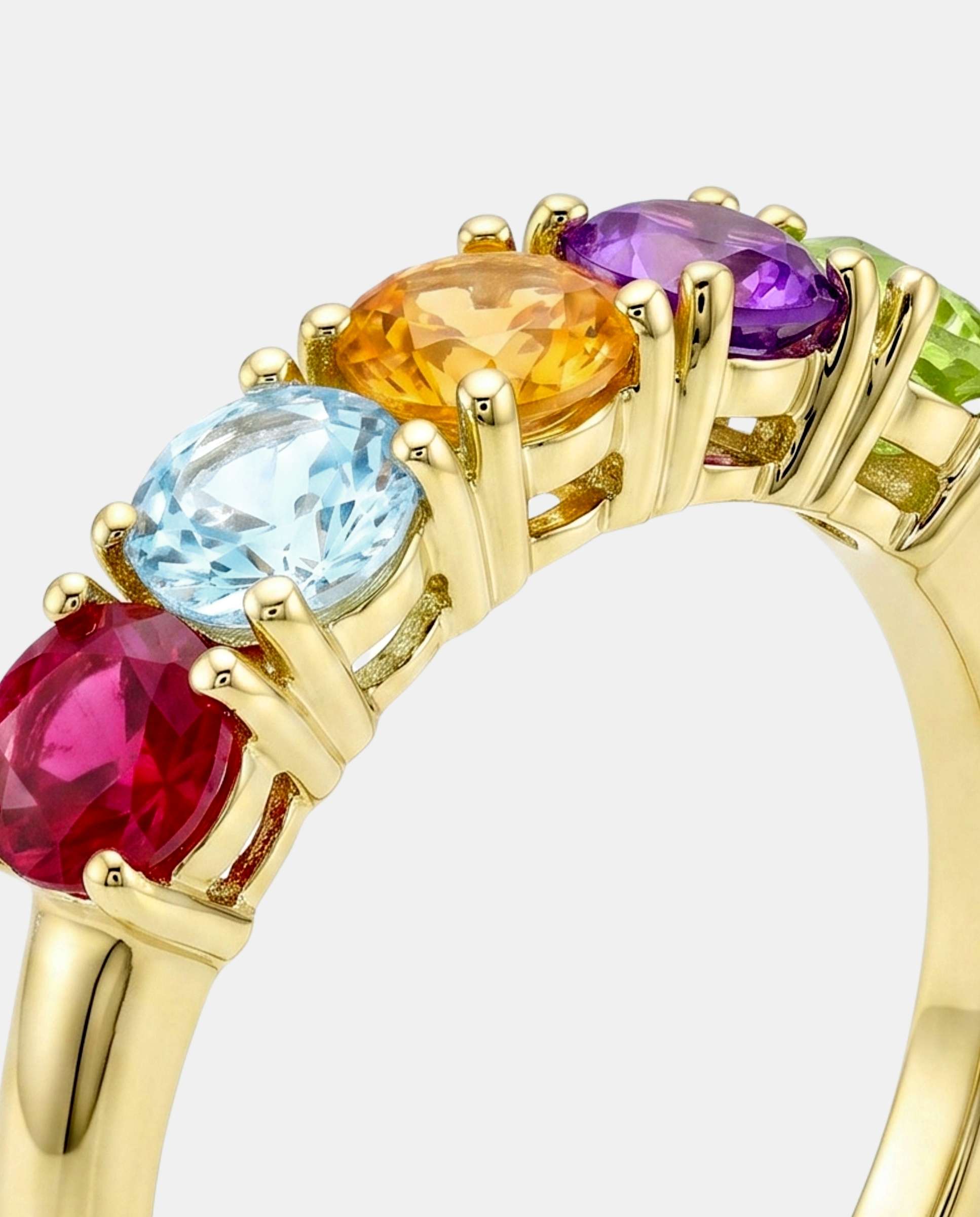 Anillo joy rodolita topacio azul citrino amatista y peridoto - Yanes - Multicolor Multicolor-3